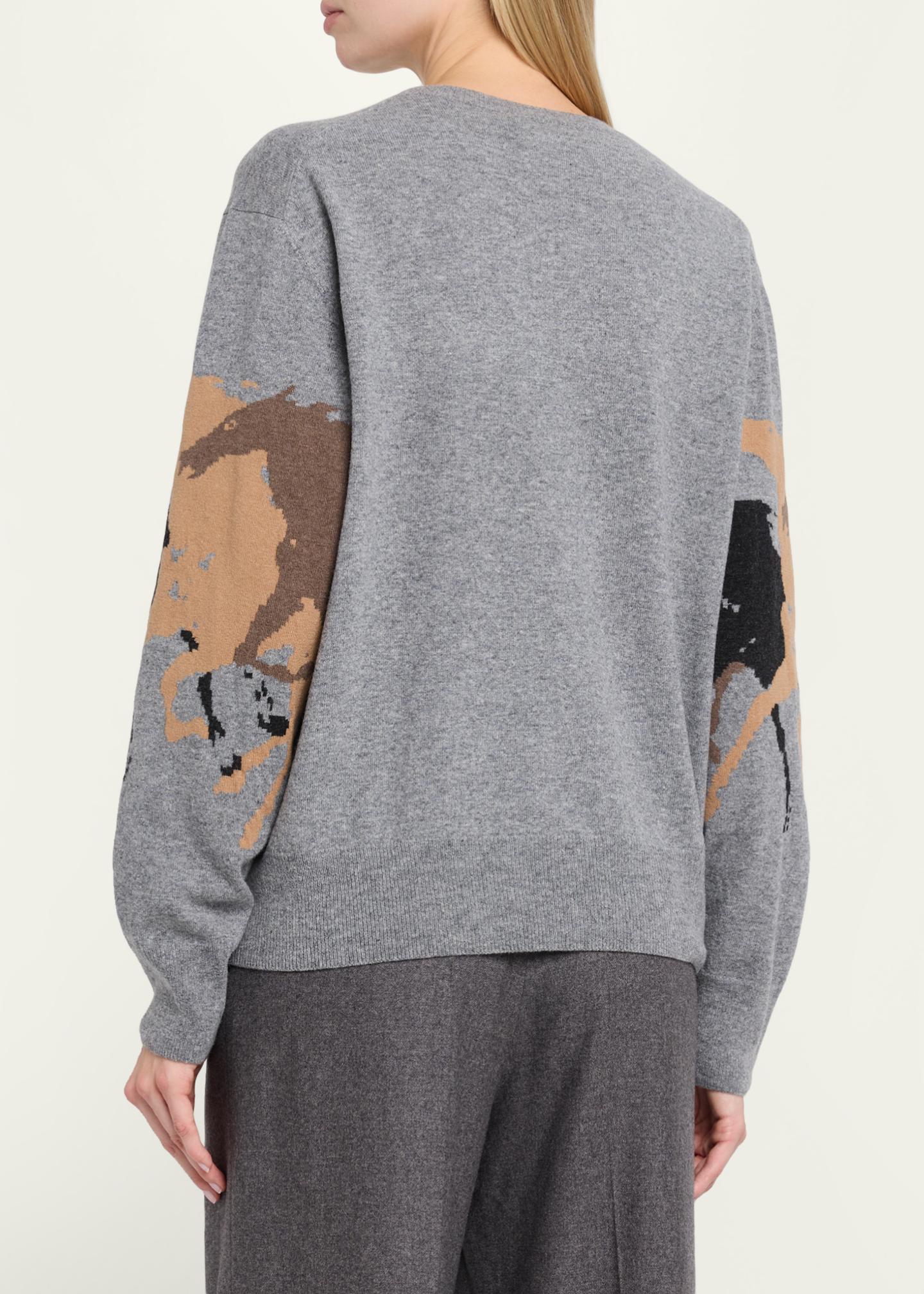 Stella McCartney Racing Horses Crewneck Sweater - Bergdorf Goodman