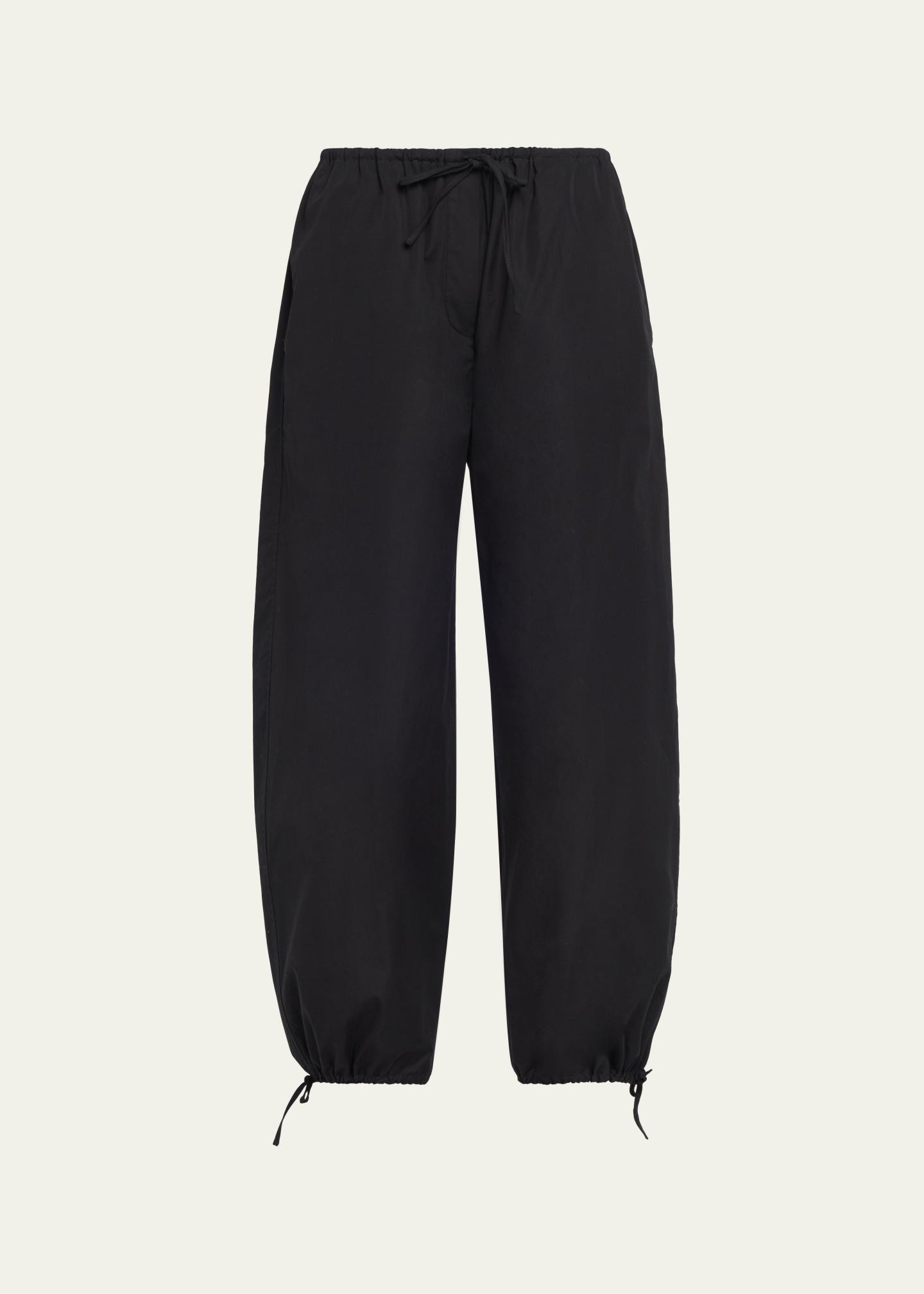 Drawstring Cotton Balloon Pants