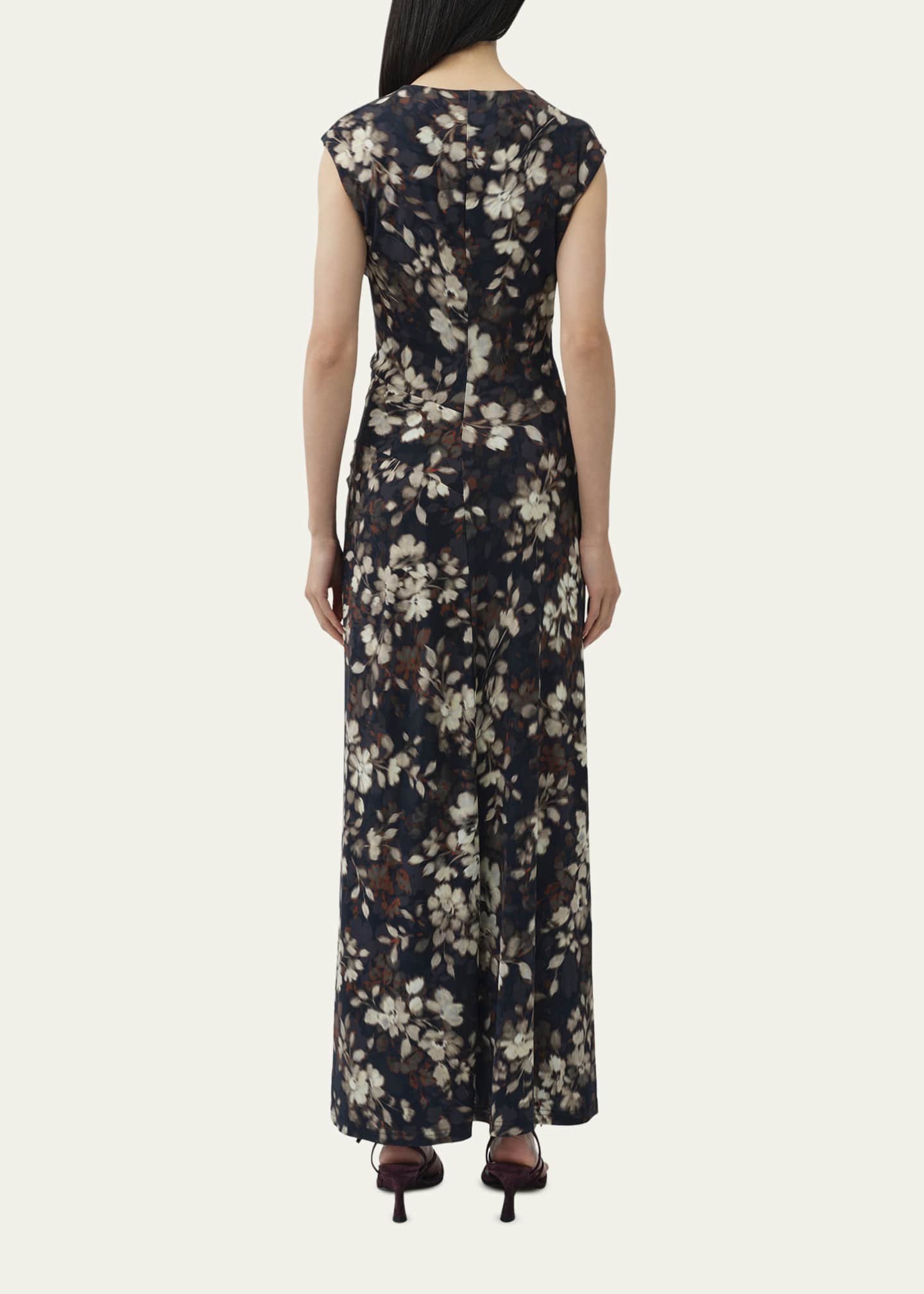 simkhai acacia midi dress Simkhai Acacia Royal Blue Draped Jersey Midi Dress