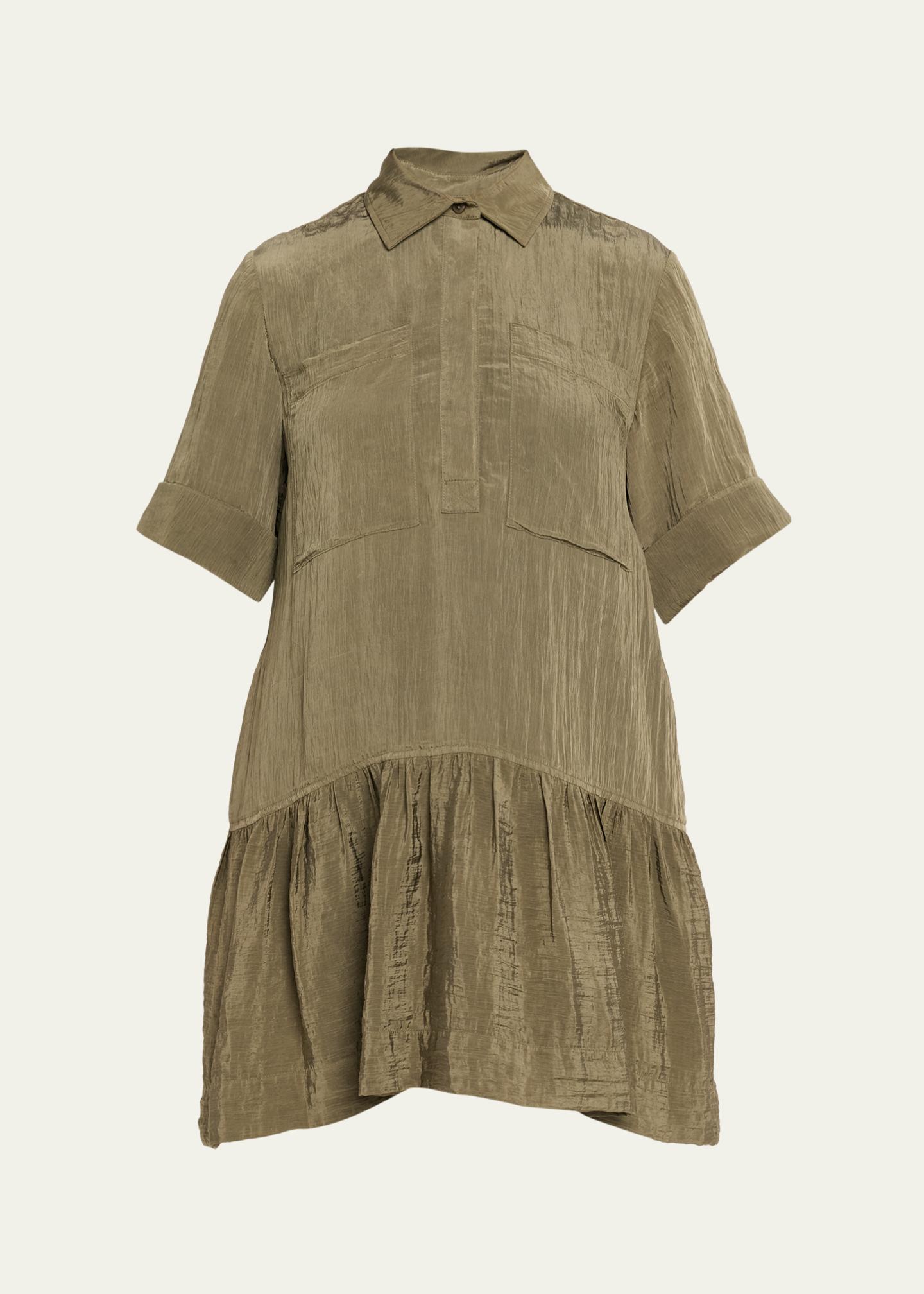 SIMKHAI Cris Short-Sleeve Shirtdress - Bergdorf Goodman