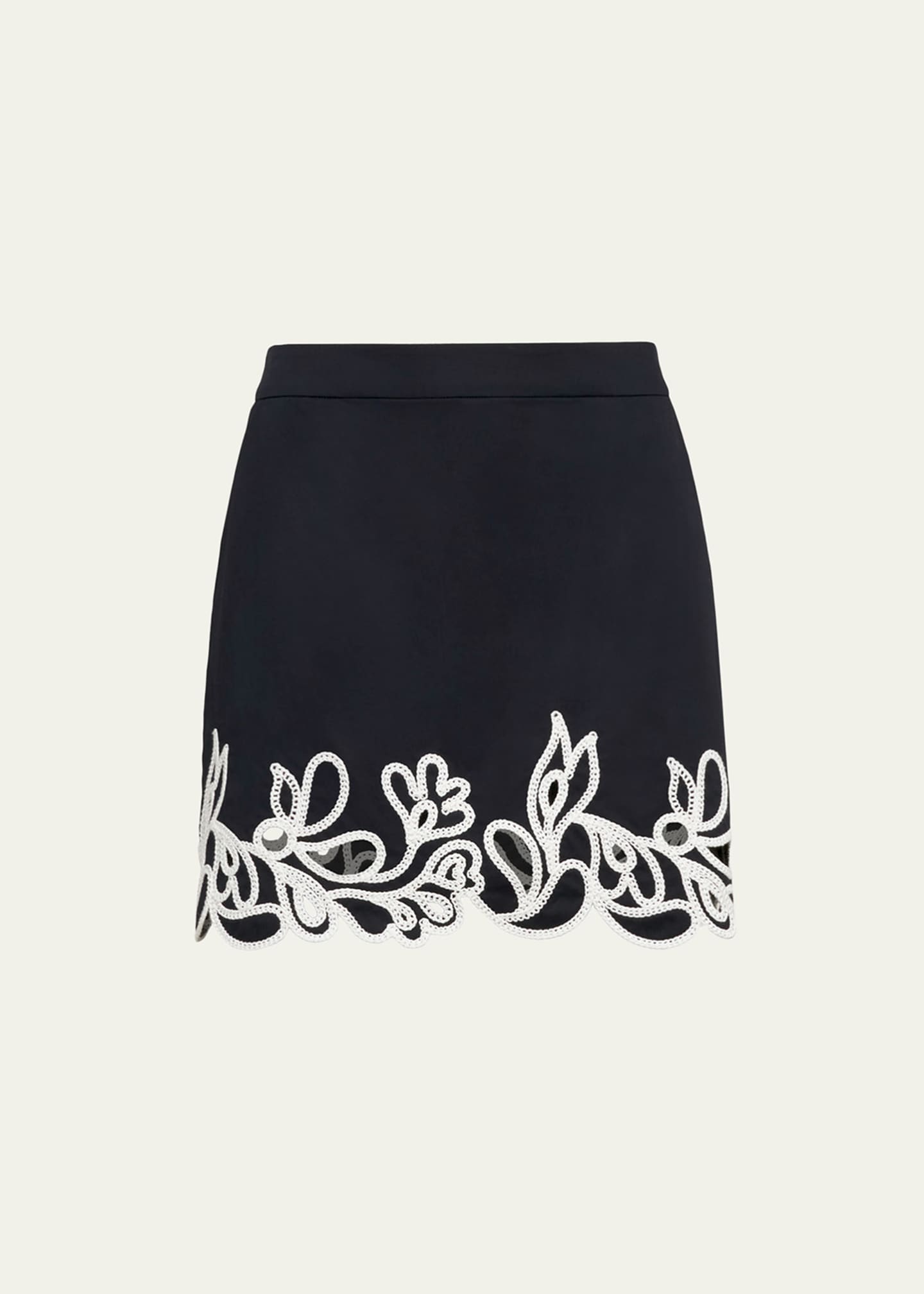 Cinq a Sept Bonnie Embroidered Paisley Bloom Skirt - Bergdorf Goodman