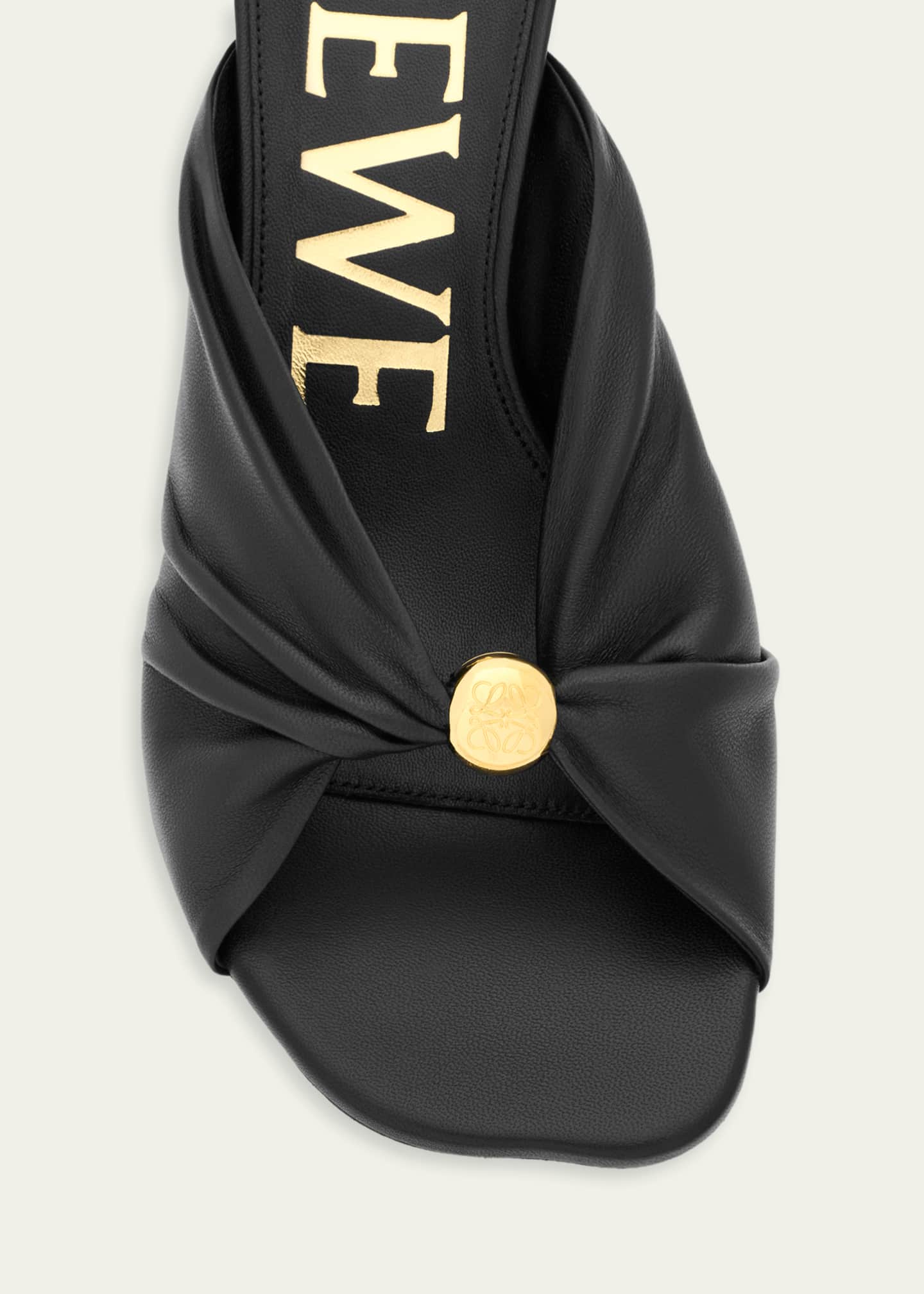 Loewe x Paula's Ibiza 45mm Pebble Soft Leather Slide Sandals