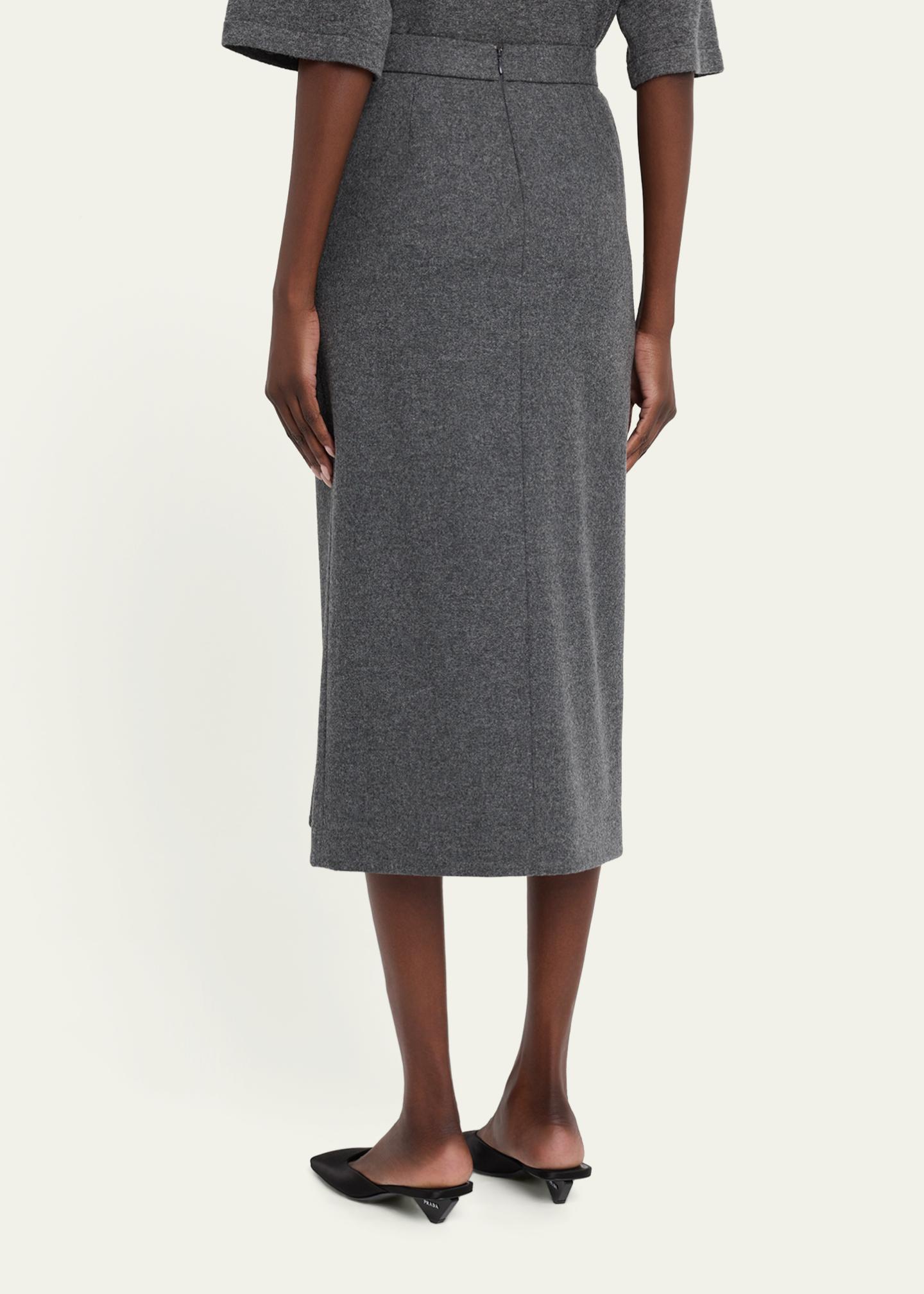 Michael Kors Collection Origami Draped Wool Midi Skirt - Bergdorf Goodman