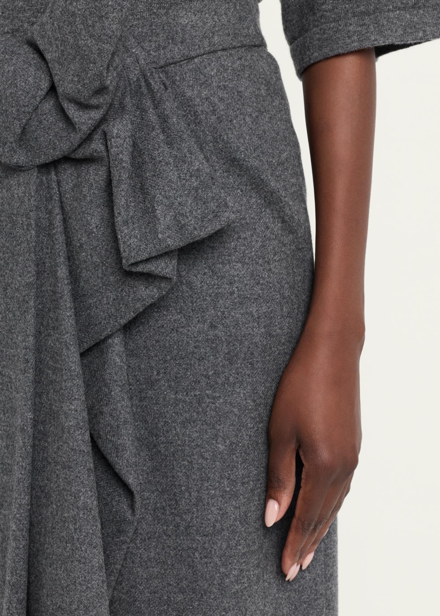 Michael Kors Collection Origami Draped Wool Midi Skirt - Bergdorf Goodman