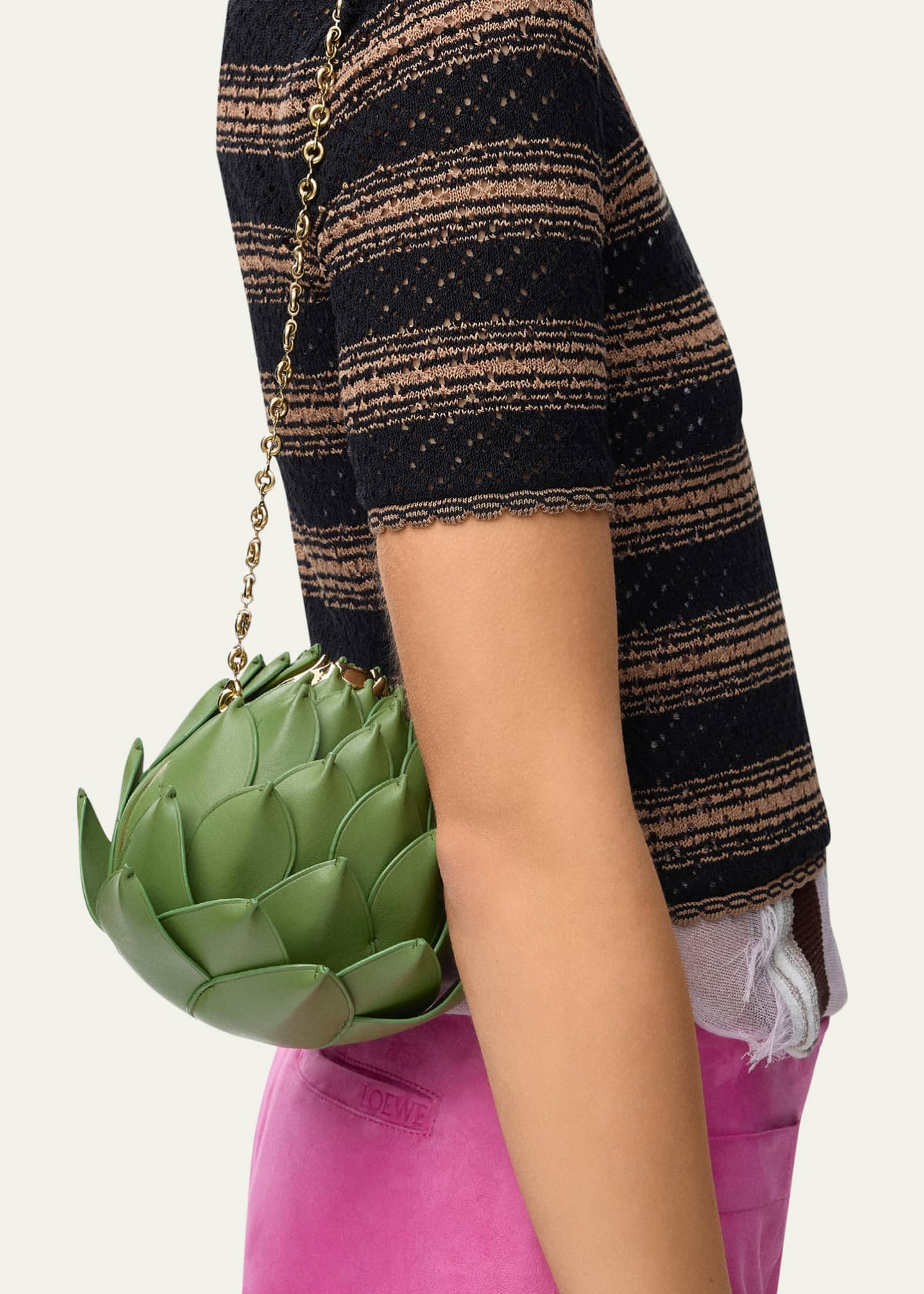 Loewe x Paula's Ibiza Leather Artichoke Clutch Bag - Bergdorf Goodman