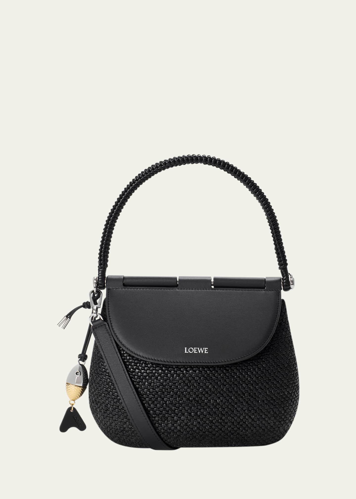 Loewe x Paula's Ibiza Medium Pescador Handbag in Raffia and