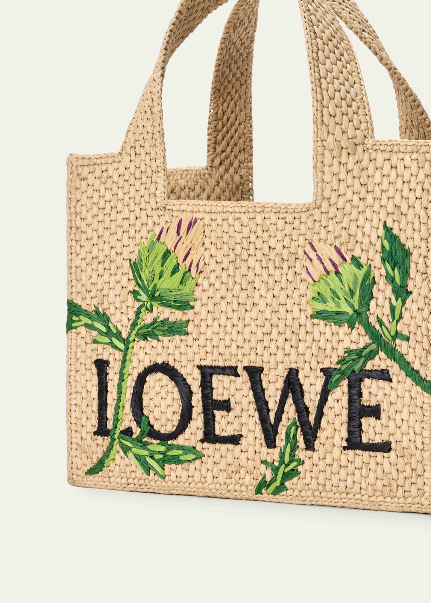 LOEWE x Paula's Ibiza Embroidered Raffia Tote Bag - Bergdorf Goodman
