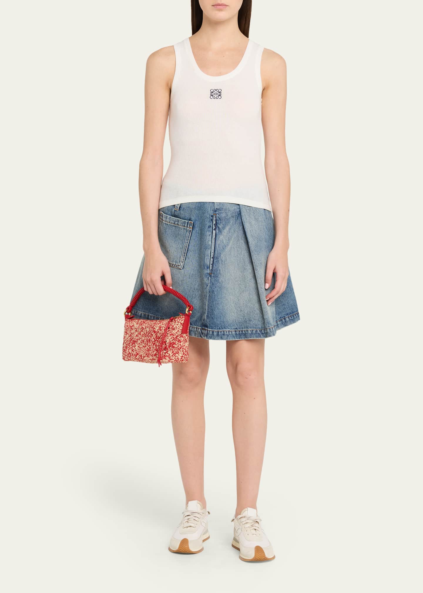 Loewe Cala Melange Raffia Top-Handle Bag - Bergdorf Goodman