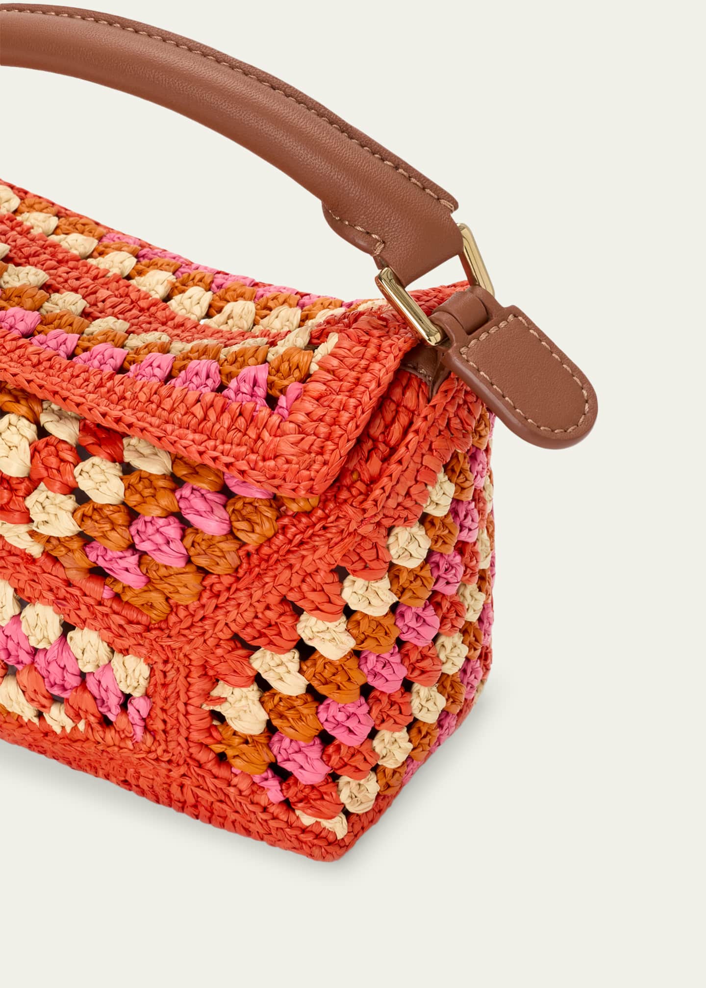 Loewe ロエベ Paula's Ibiza パウラズイビザ ケース Loewe x Paula's Ibiza Puzzle Crochet Raffia Top-Handle Bag
