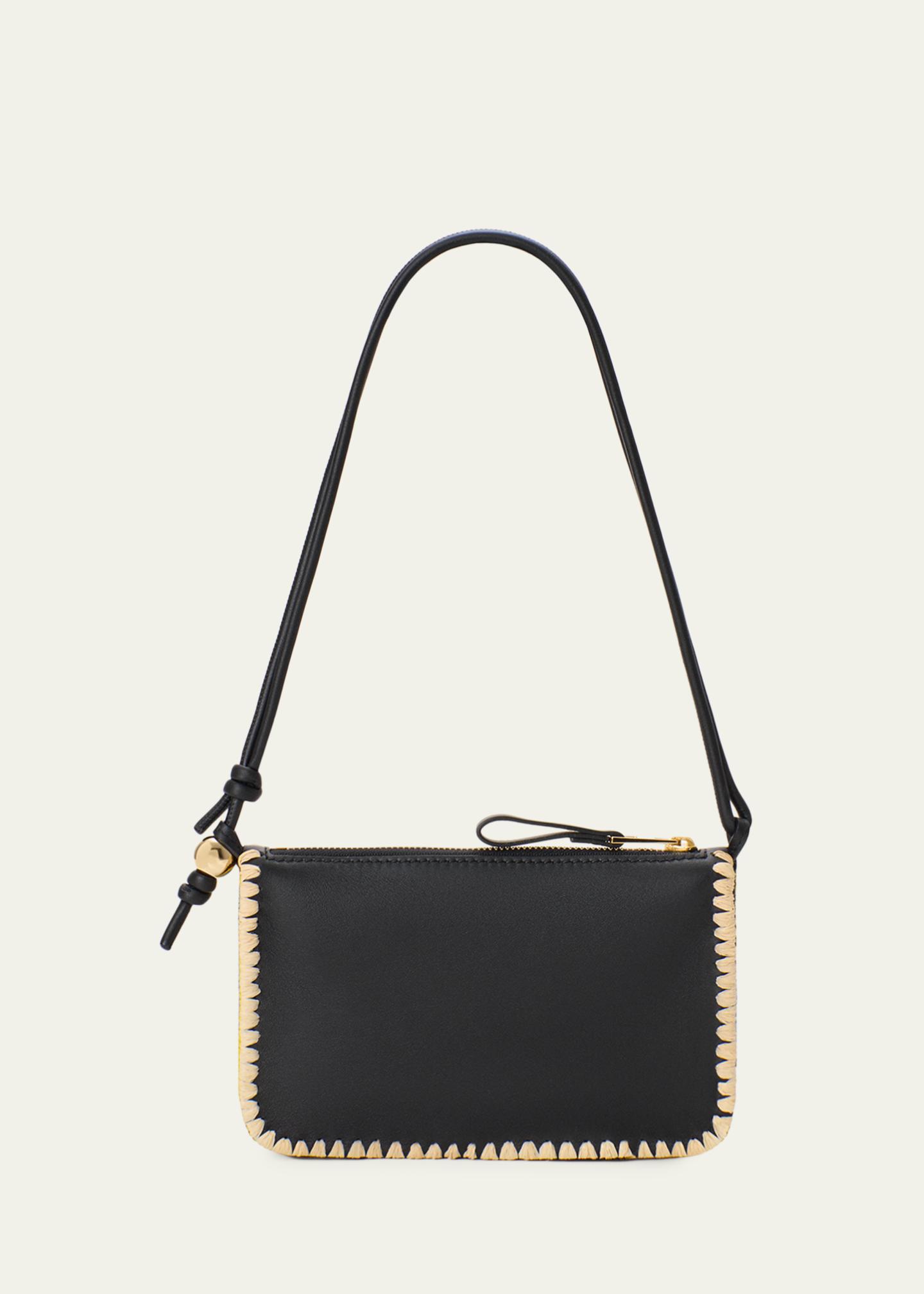 LOEWE x Paula's Ibiza Rio Leather & Striped Raffia Shoulder Bag