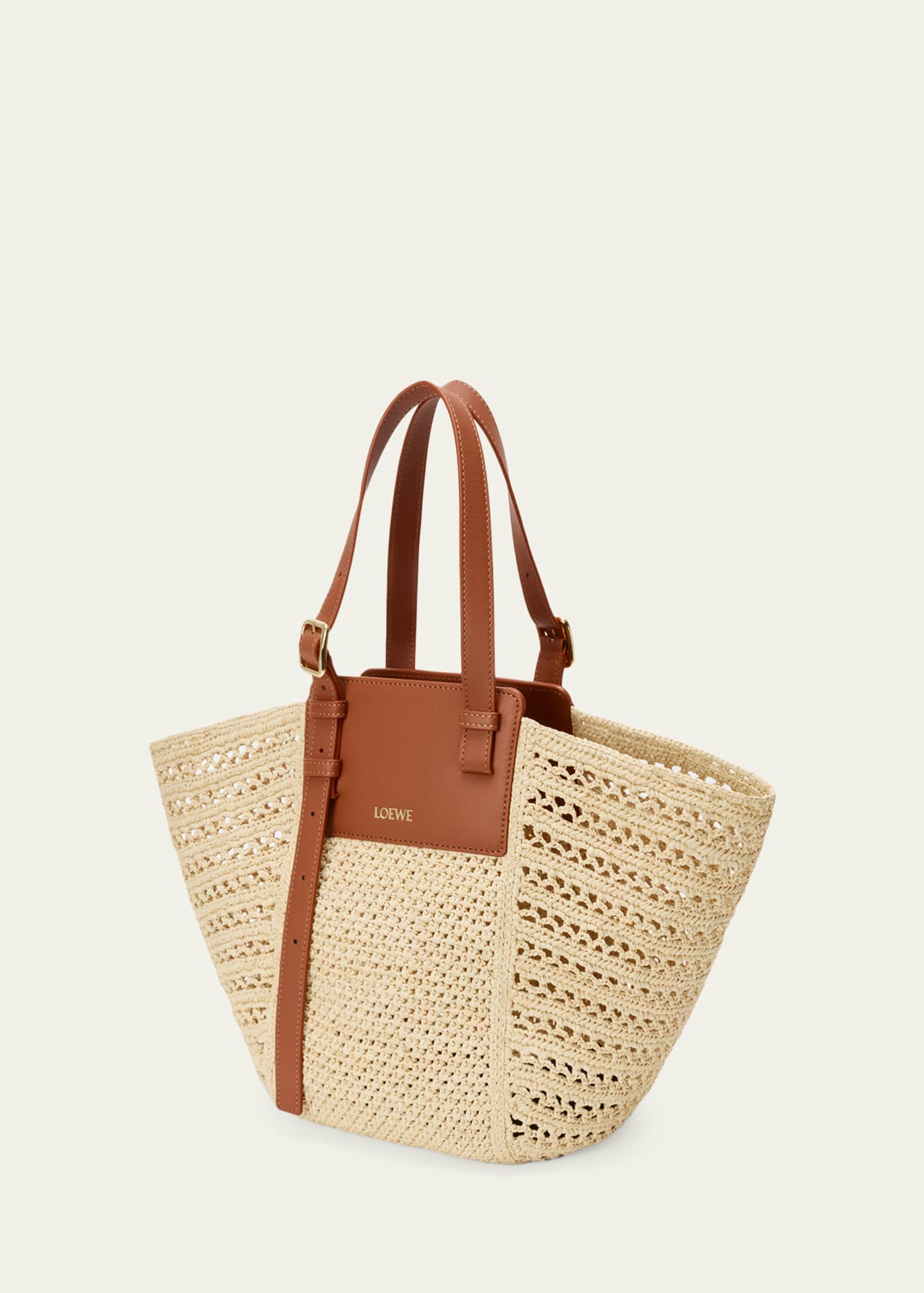Loewe x Paula's Ibiza Medium Hammock Cabas Bag in Raffia and