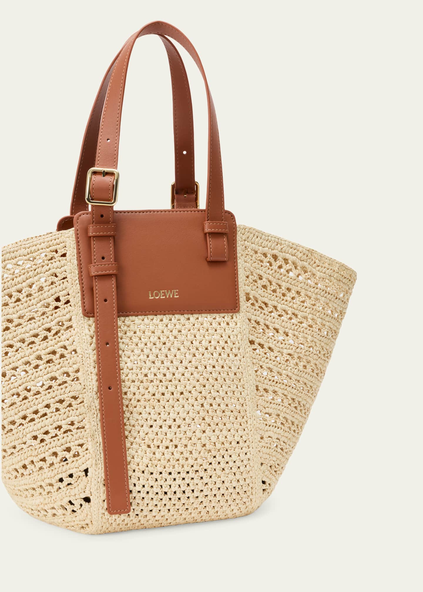 Loewe x Paula's Ibiza Medium Hammock Cabas Bag in Raffia and