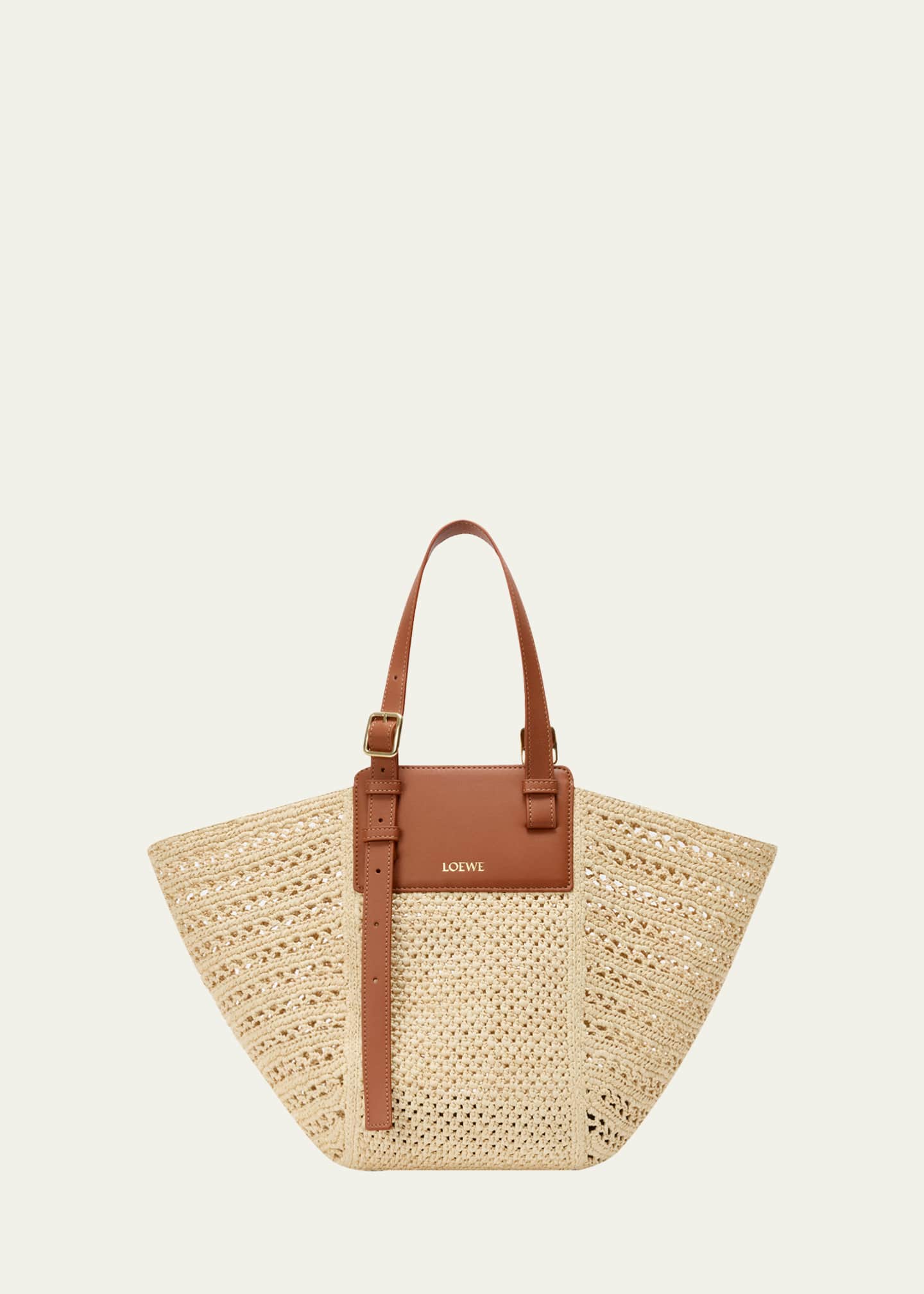 Loewe x Paula's Ibiza Medium Hammock Cabas Bag in Raffia and