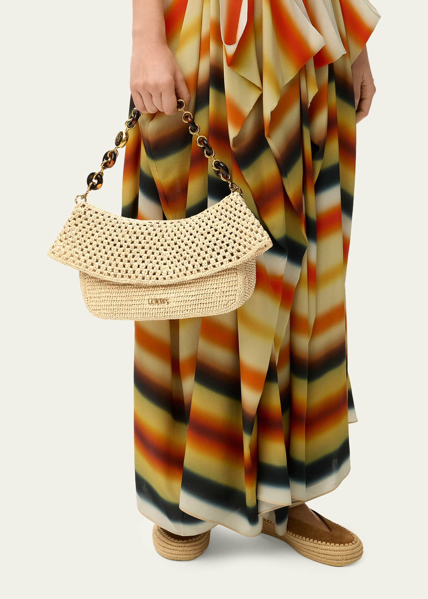 Loewe x Paula's Ibiza Ola Medium Bag in Raffia - Bergdorf Goodman