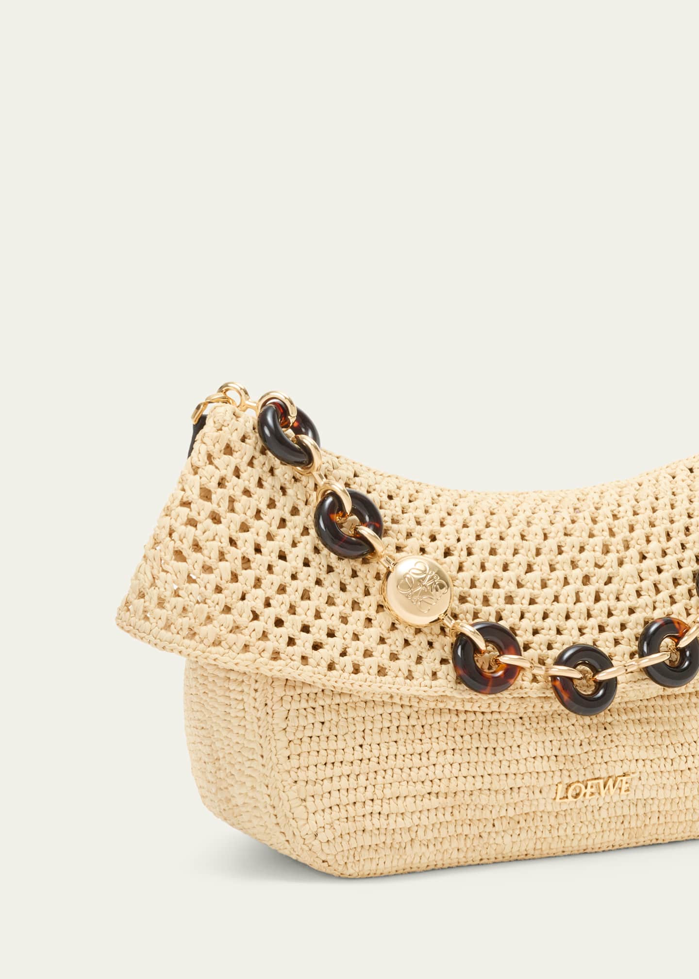 Loewe x Paula's Ibiza Ola Medium Bag in Raffia - Bergdorf Goodman