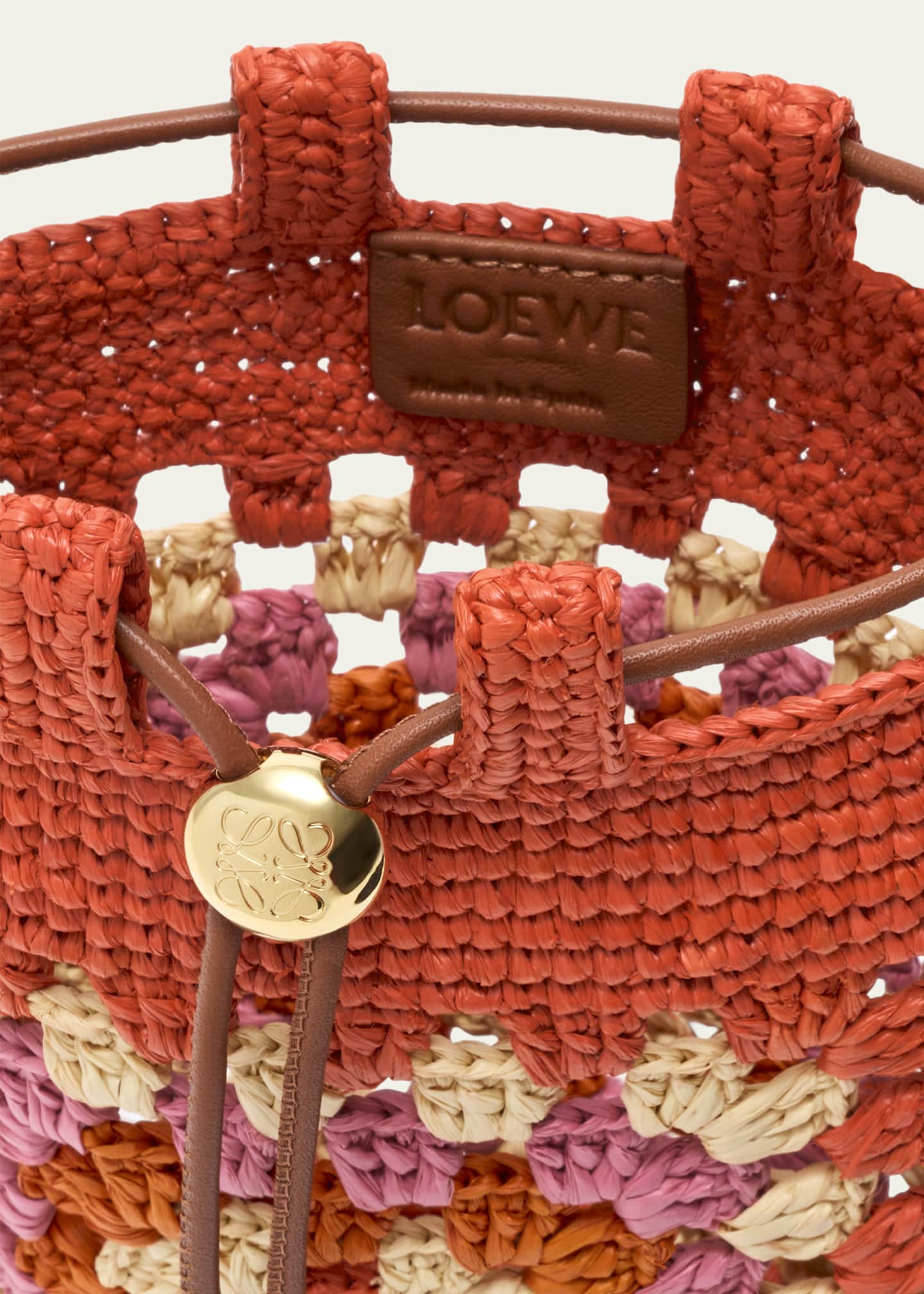 Loewe x Paula's Ibiza Crochet Raffia Pocket Crossbody Bag