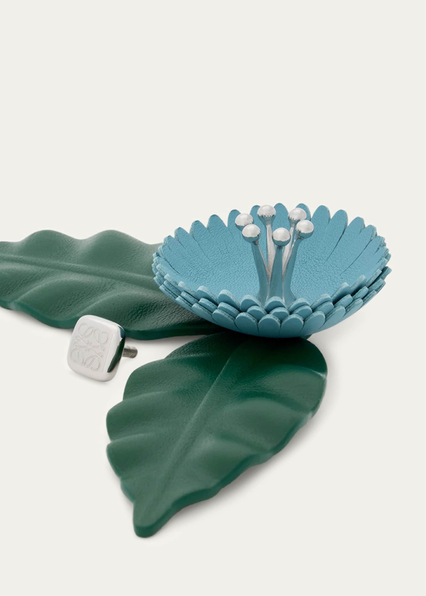 Loewe x Paula's Ibiza Leather Flower Pin - Bergdorf Goodman