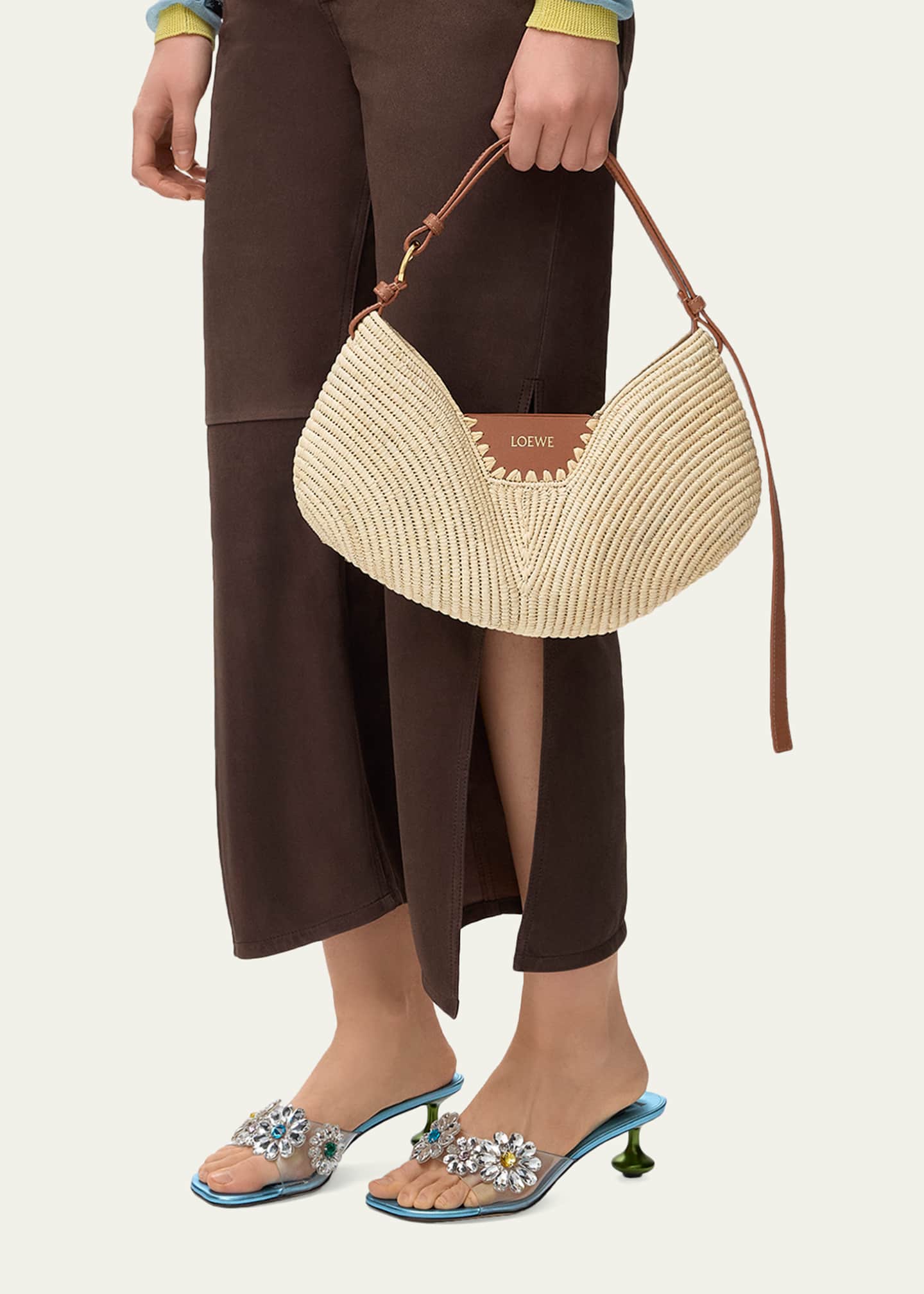 Loewe x Paula's Ibiza Swing Raffia Crossbody Bag - Bergdorf Goodman