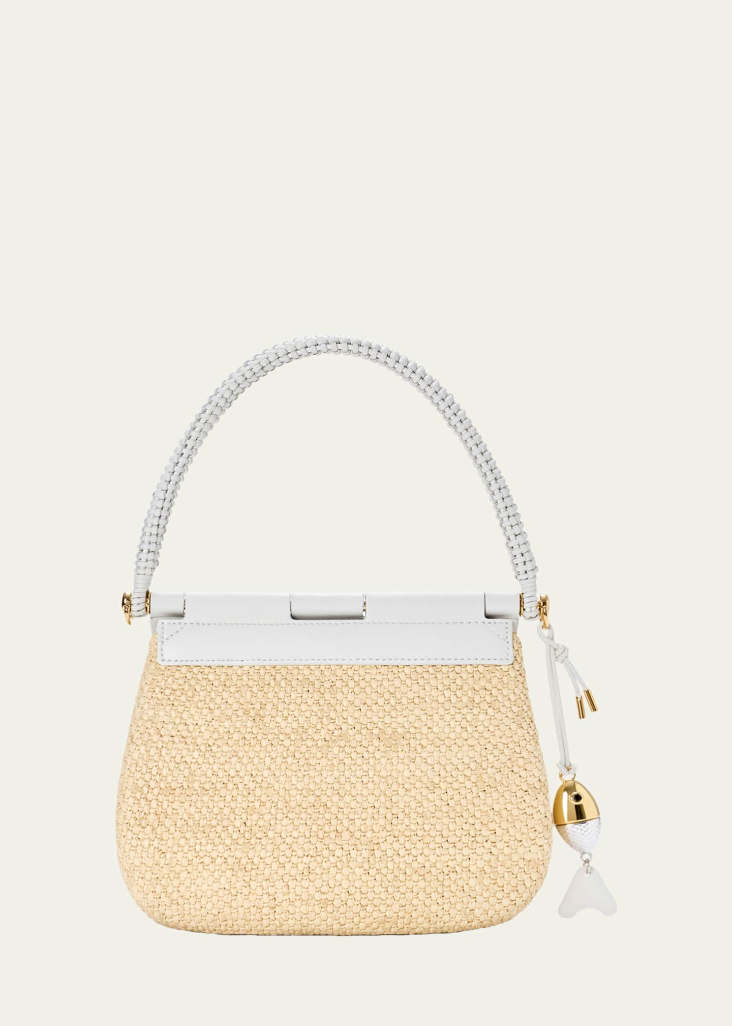 Loewe x Paula's Ibiza Pescador Medium Raffia & Leather Top-Handle