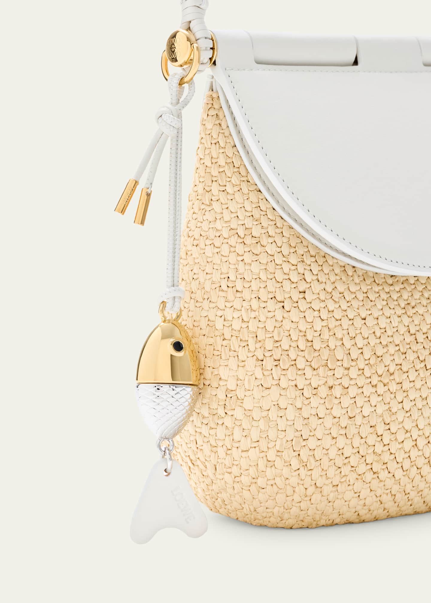 Loewe x Paula's Ibiza Pescador Medium Raffia & Leather Top-Handle