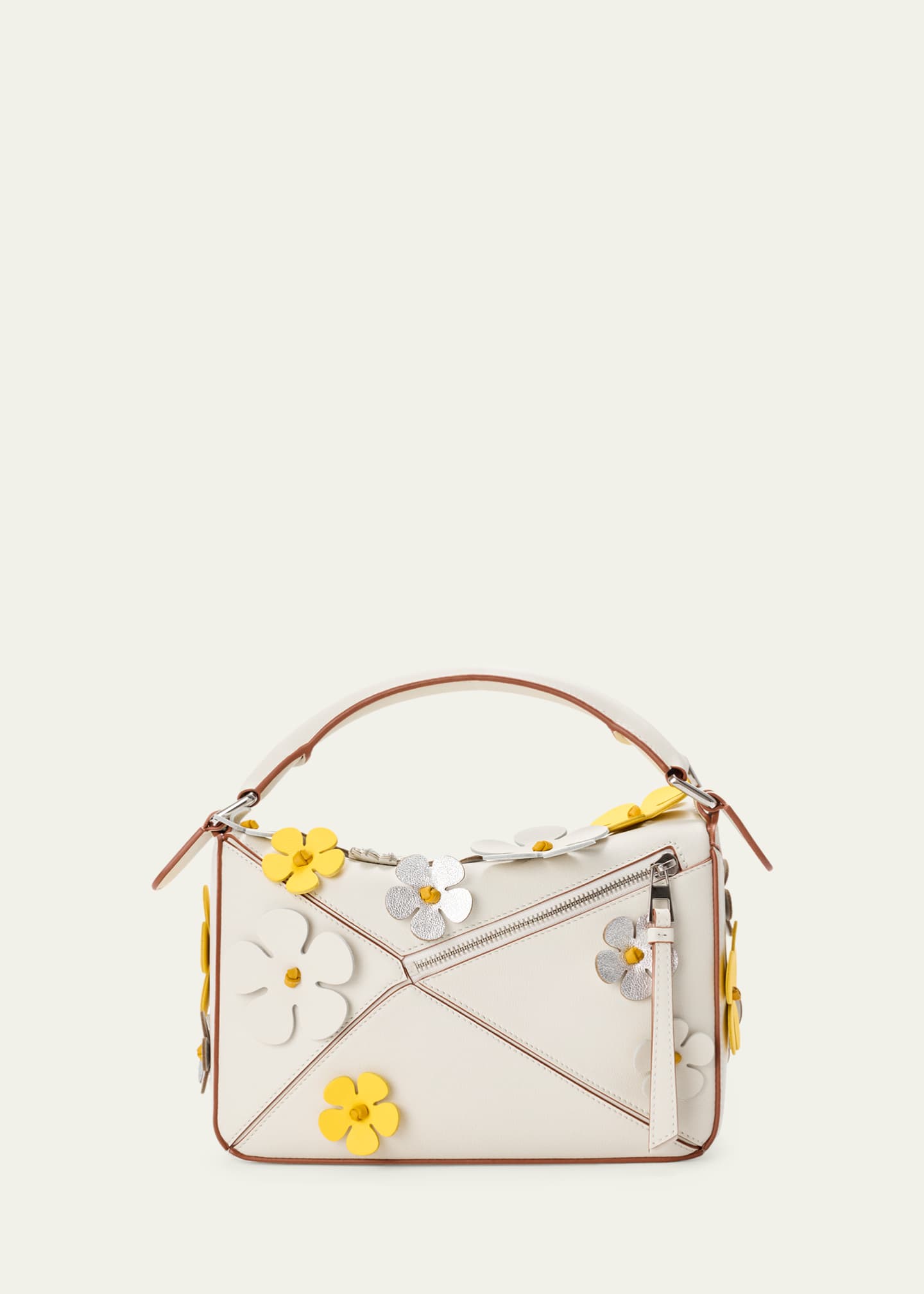Loewe x Paula's Ibiza Puzzle Daisy Top-Handle Bag in Leather