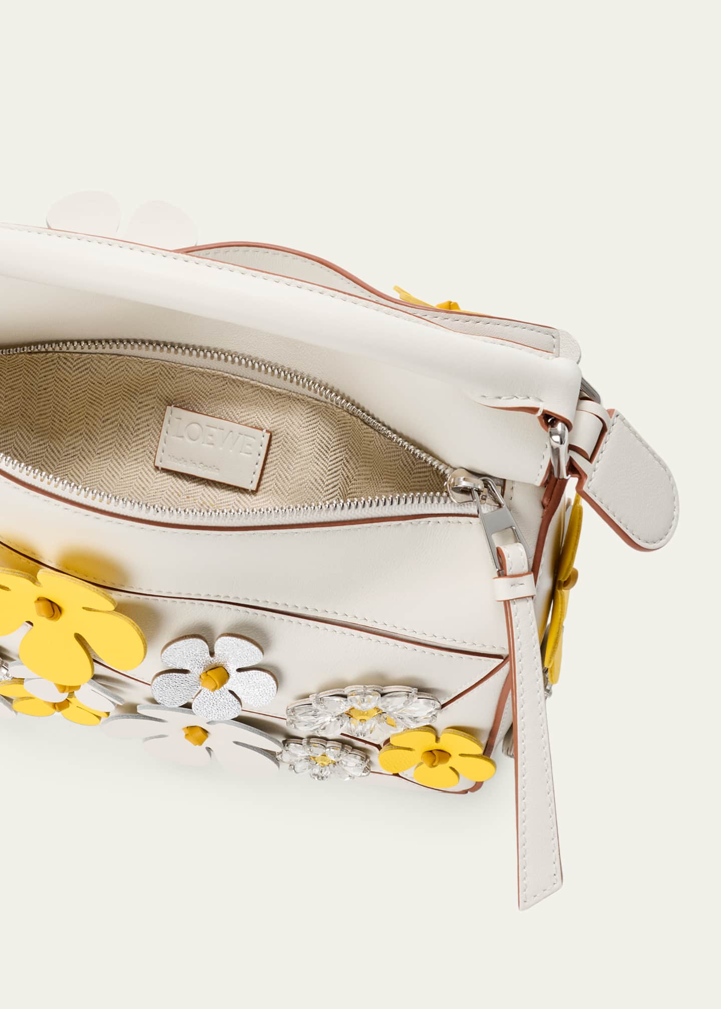 Loewe x Paula's Ibiza Puzzle Daisy Top-Handle Bag in Leather