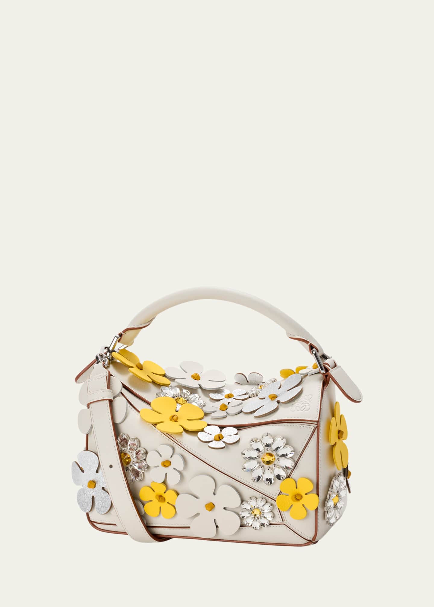 Loewe x Paula's Ibiza Puzzle Daisy Top-Handle Bag in Leather
