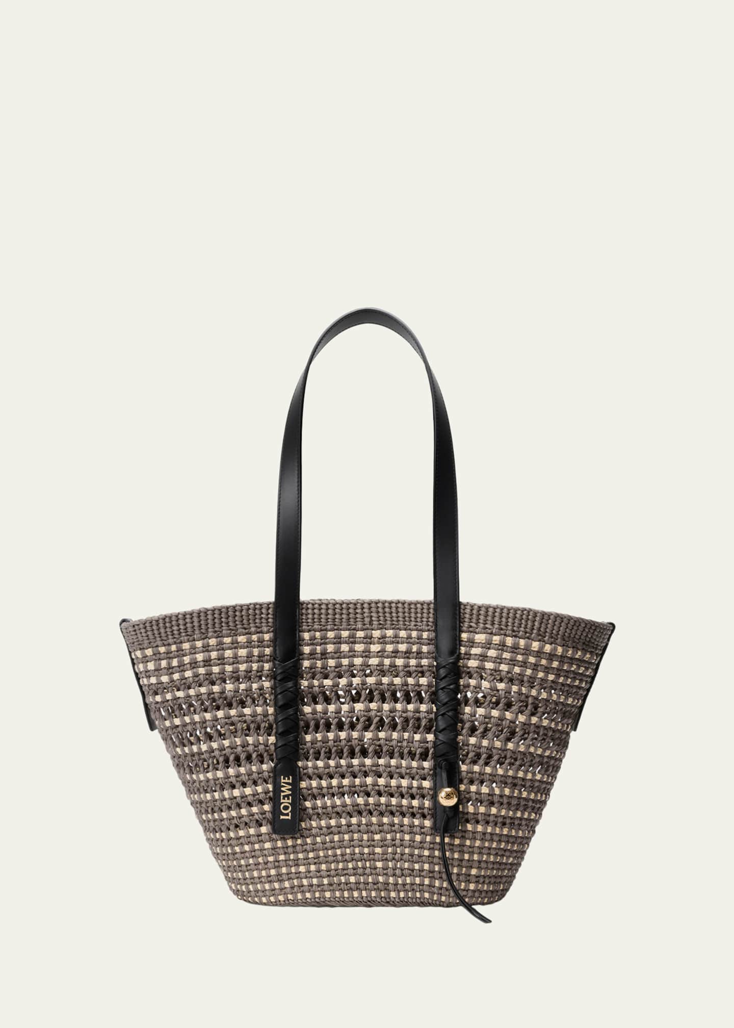 Loewe x Paula's Ibiza Braid Medium Woven Basket Tote Bag