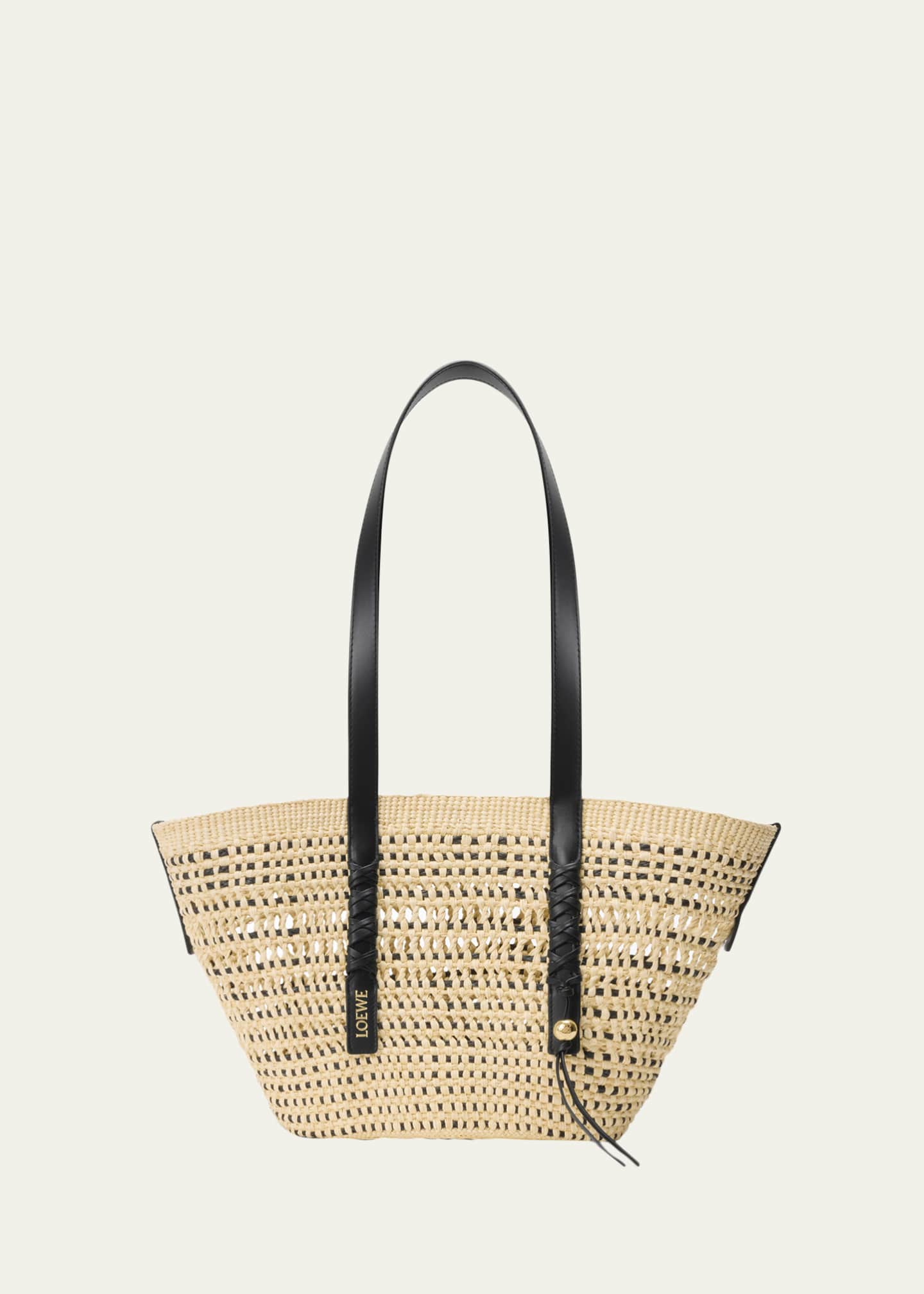 Loewe x Paula's Ibiza Braid Medium Woven Basket Tote Bag