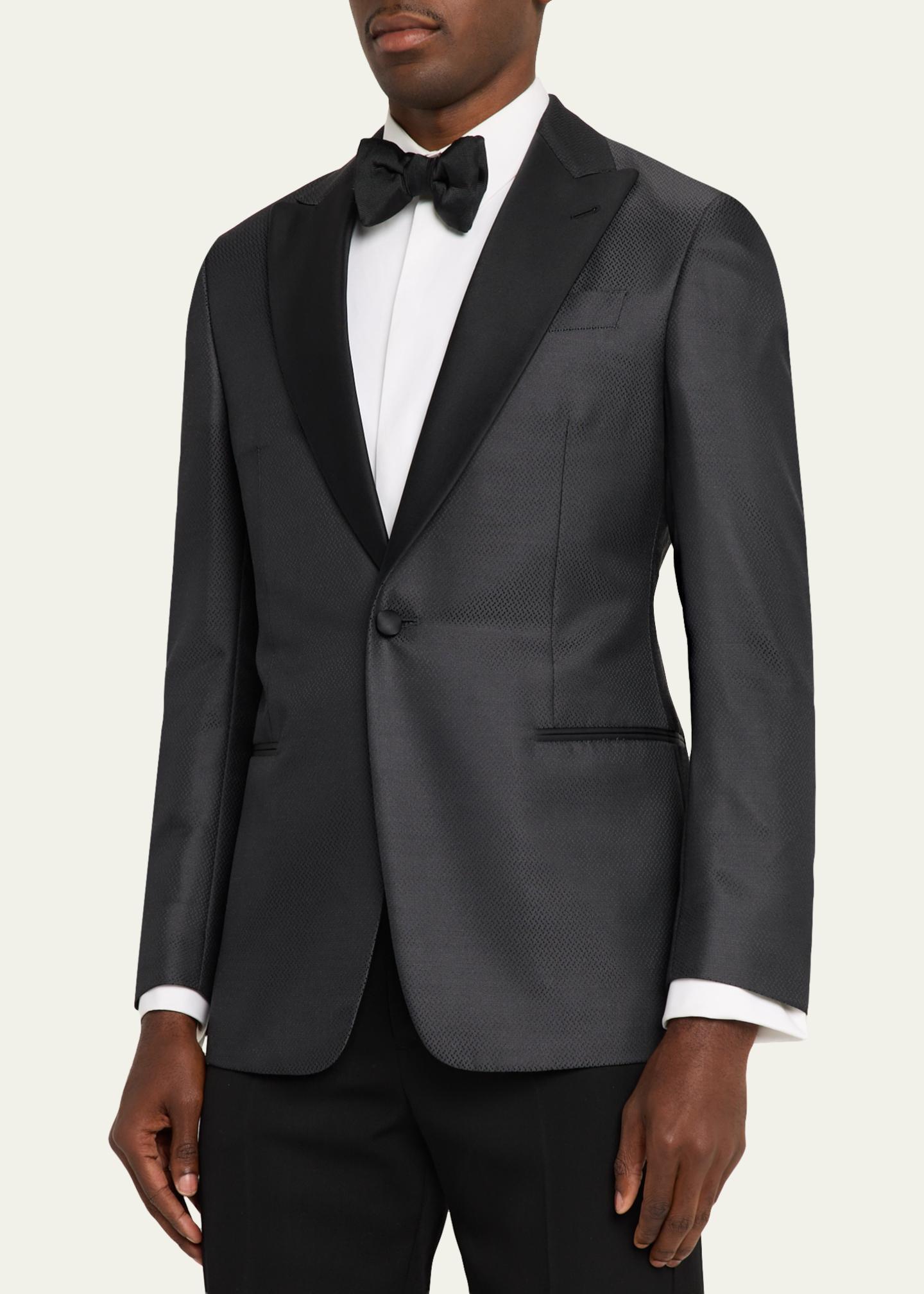 Giorgio Armani Wool-Silk Micro Jacquard Dinner Jacket - Bergdorf