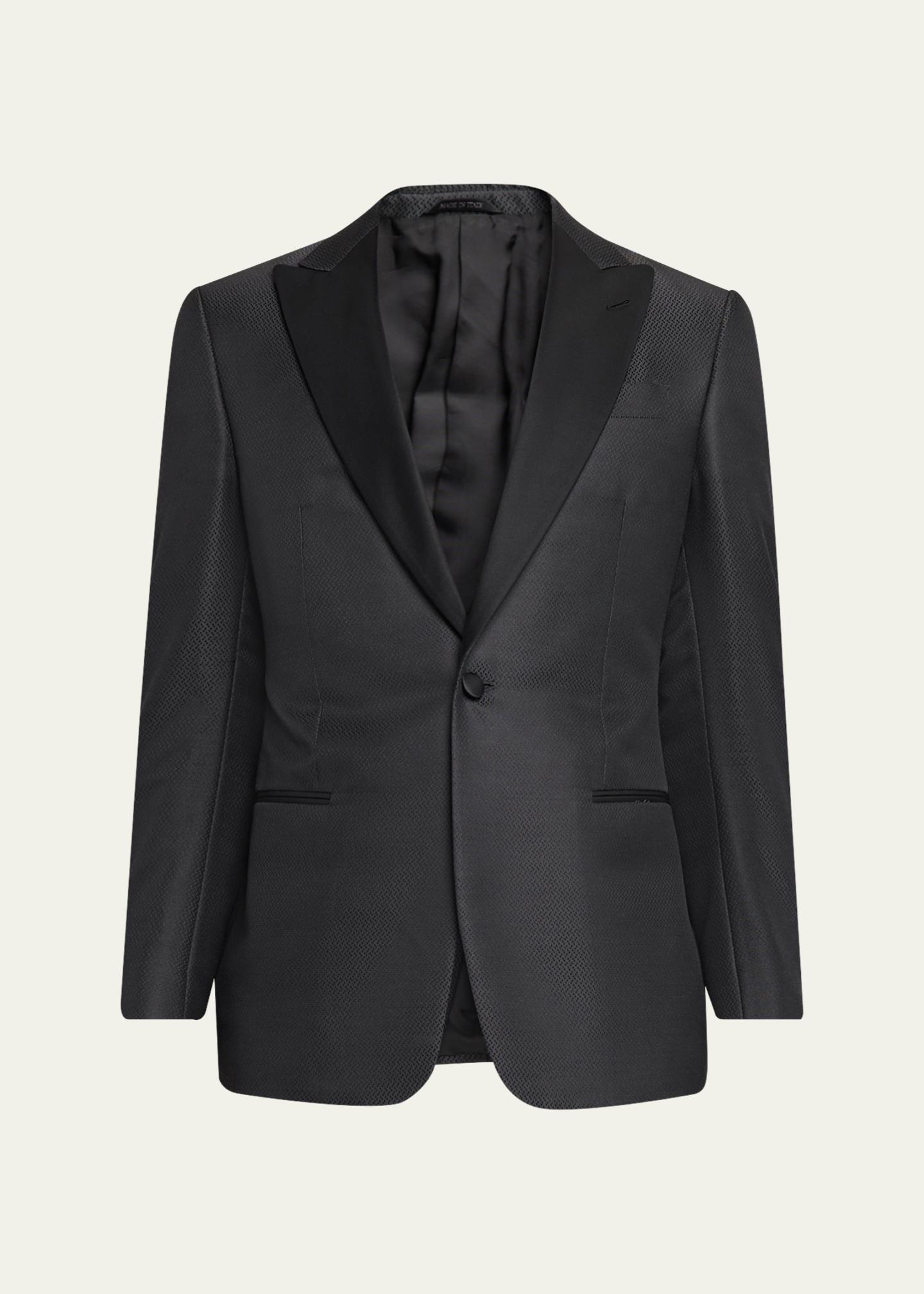 Giorgio Armani Wool-Silk Micro Jacquard Dinner Jacket - Bergdorf