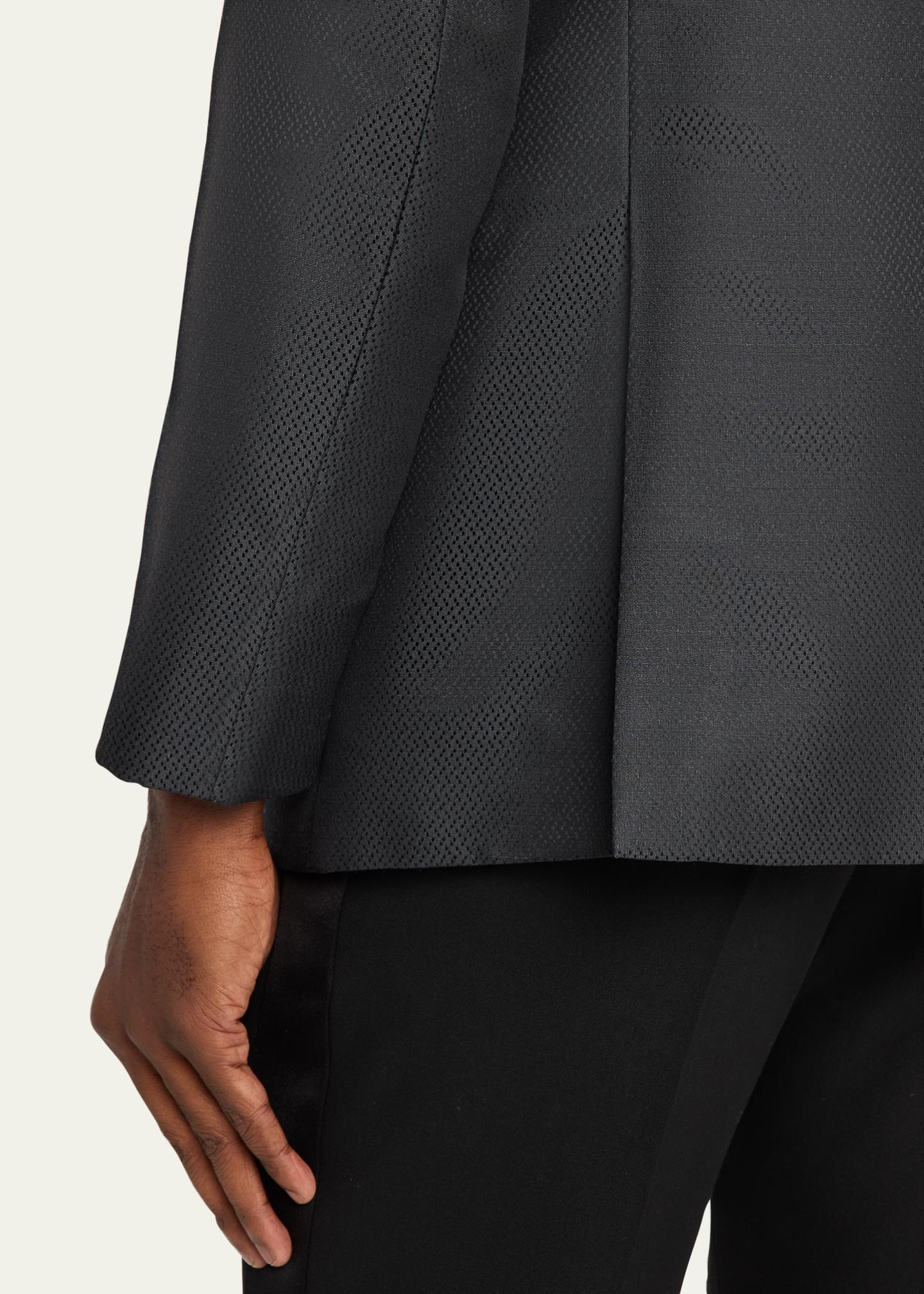 Giorgio Armani Wool-Silk Micro Jacquard Dinner Jacket - Bergdorf