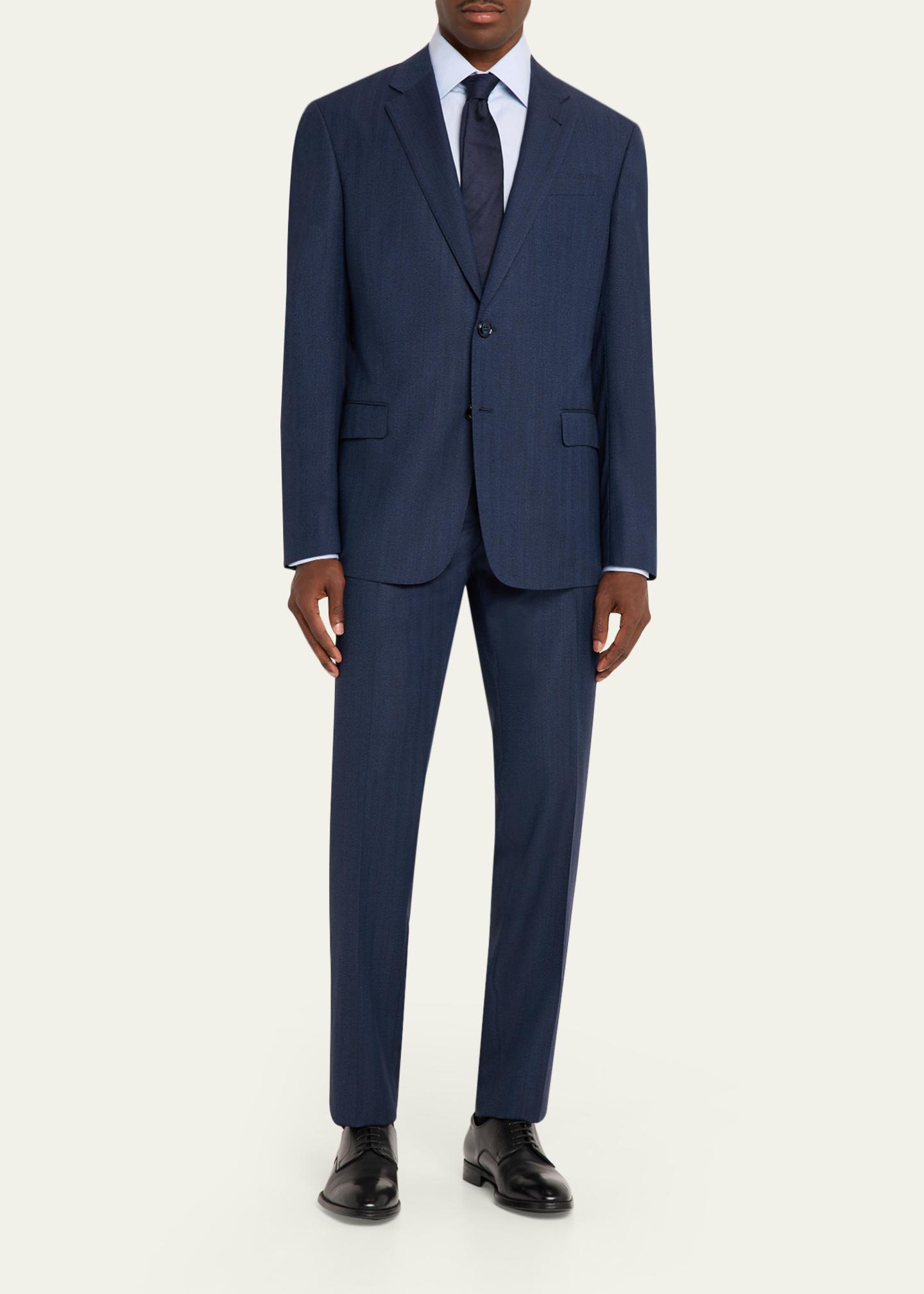 Giorgio Armani Men's Soft Line Chevron Single-Breasted Suit