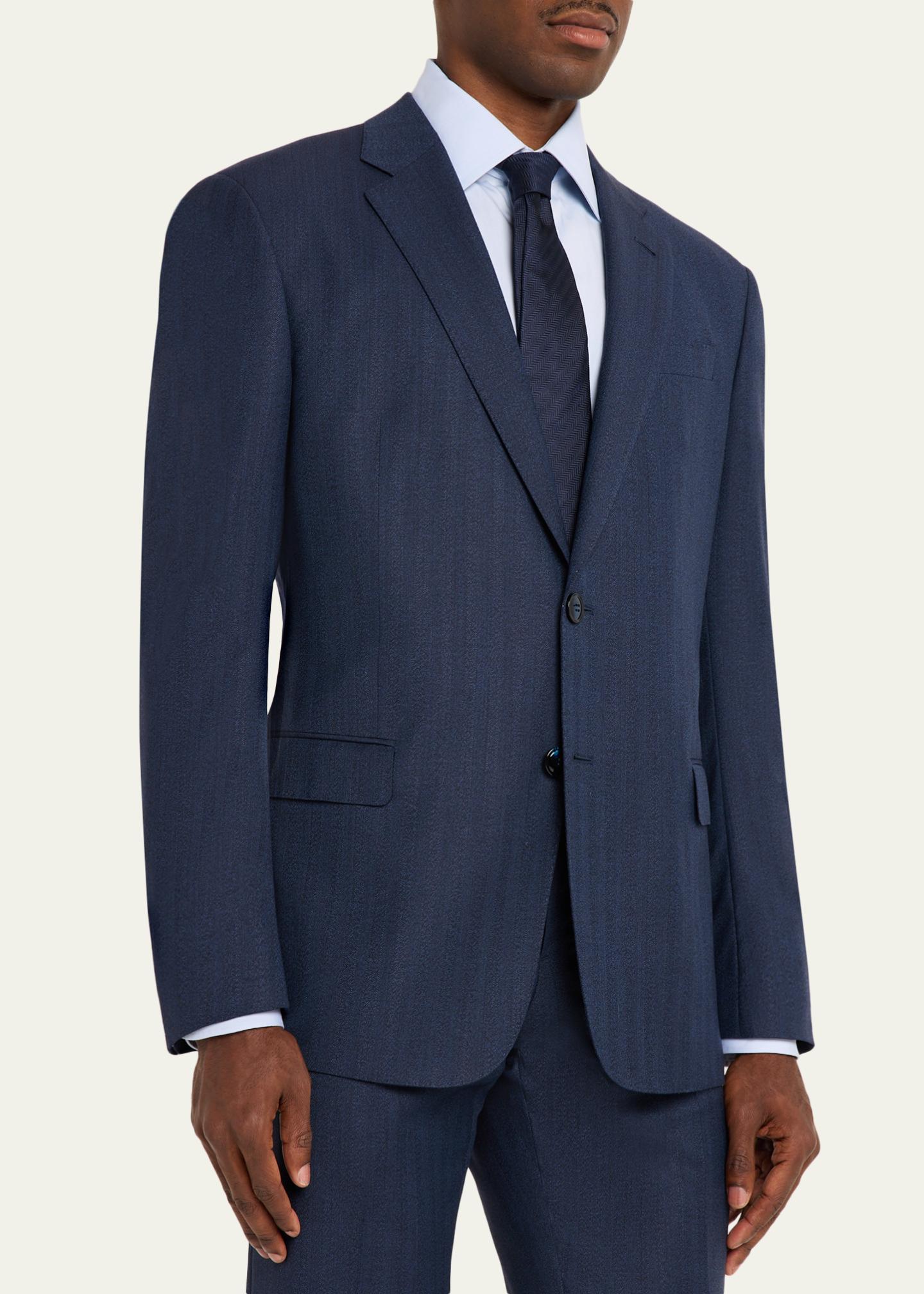 Giorgio Armani Men's Soft Line Chevron Single-Breasted Suit