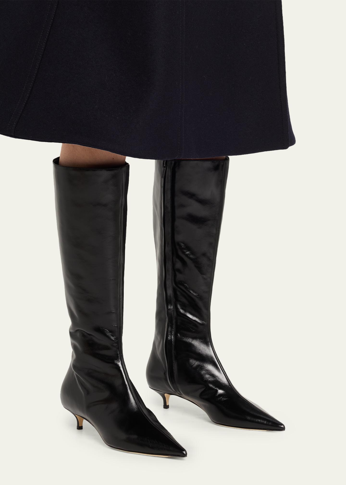 Jimmy Choo 35mm Amis Shiny Leather Knee-High Boots - Bergdorf Goodman