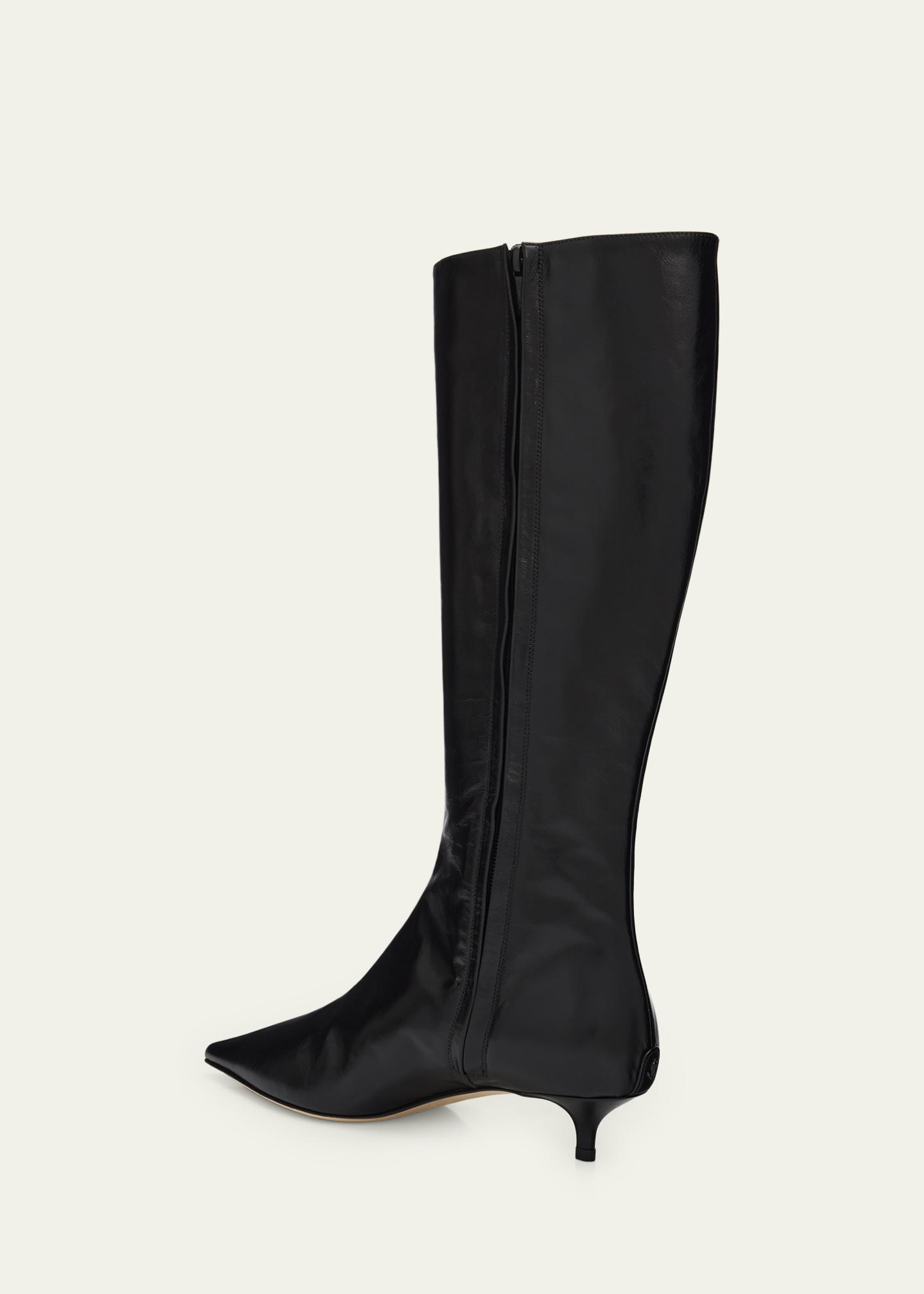 Jimmy Choo 35mm Amis Shiny Leather Knee-High Boots - Bergdorf Goodman