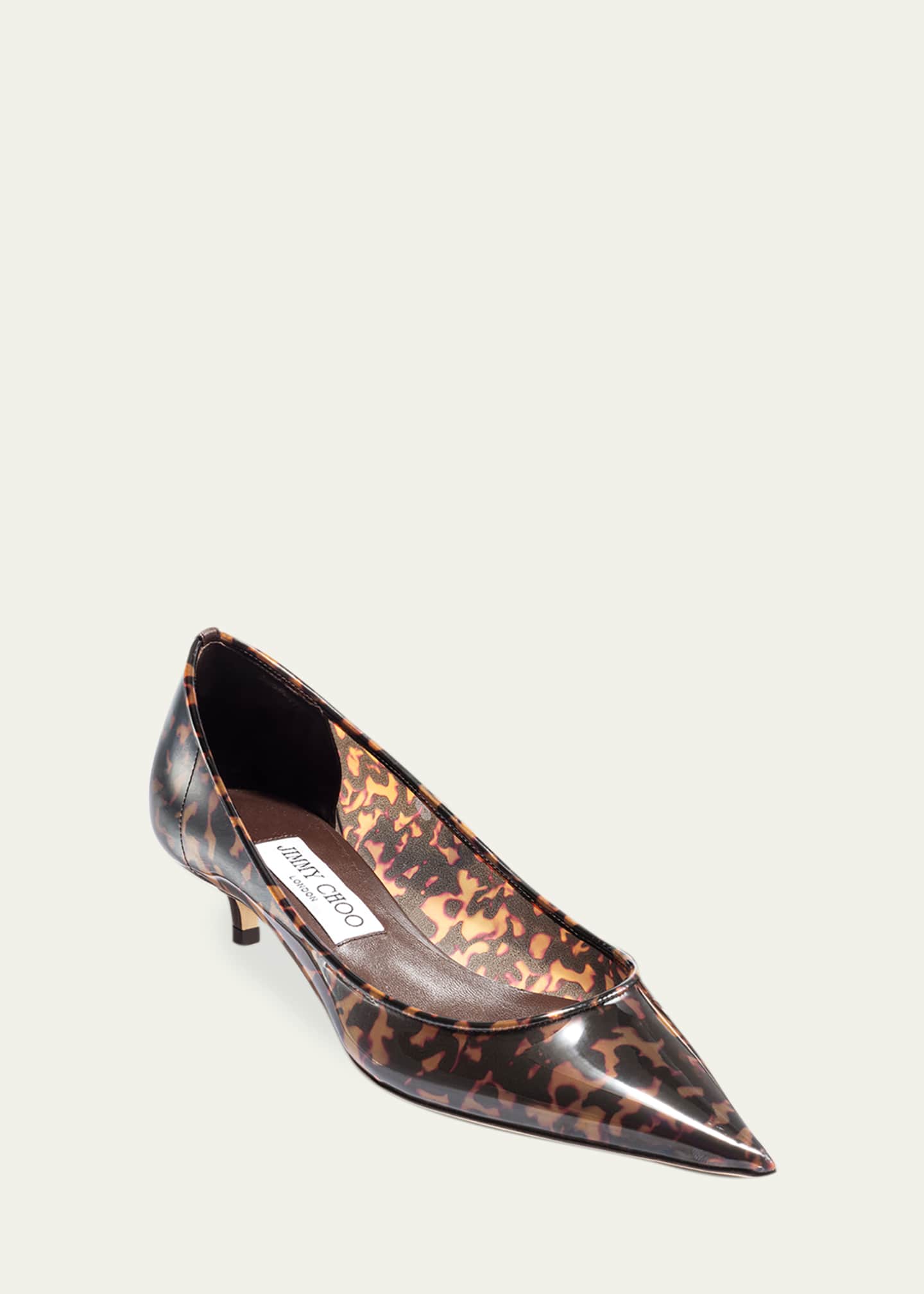 Jimmy Choo 35mm Amelia Tortoiseshell-Printed Leather Pumps