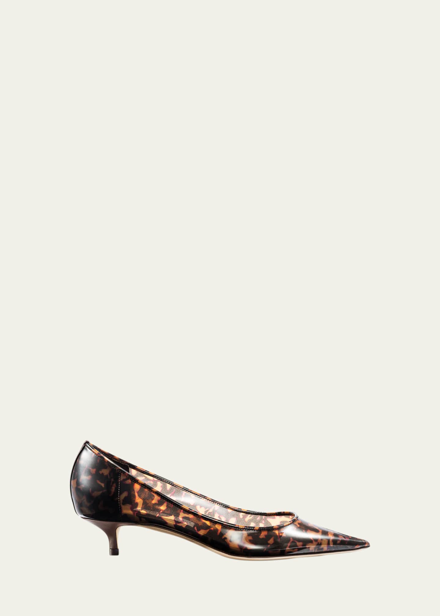 meu アメリヴィンテージUND 2WAY BIJOU PUMPS Jimmy Choo 35mm Amelia Tortoiseshell-Printed Leather Pumps