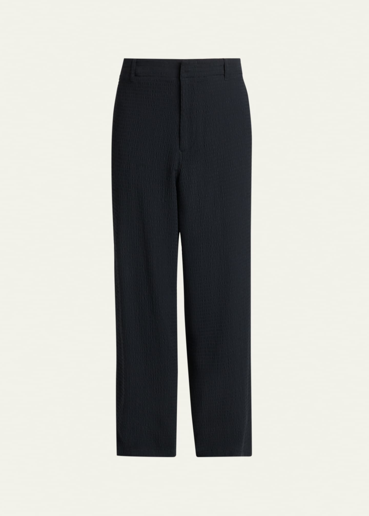 Giorgio Armani Men's Seersucker Wide-Leg Trousers - Bergdorf Goodman