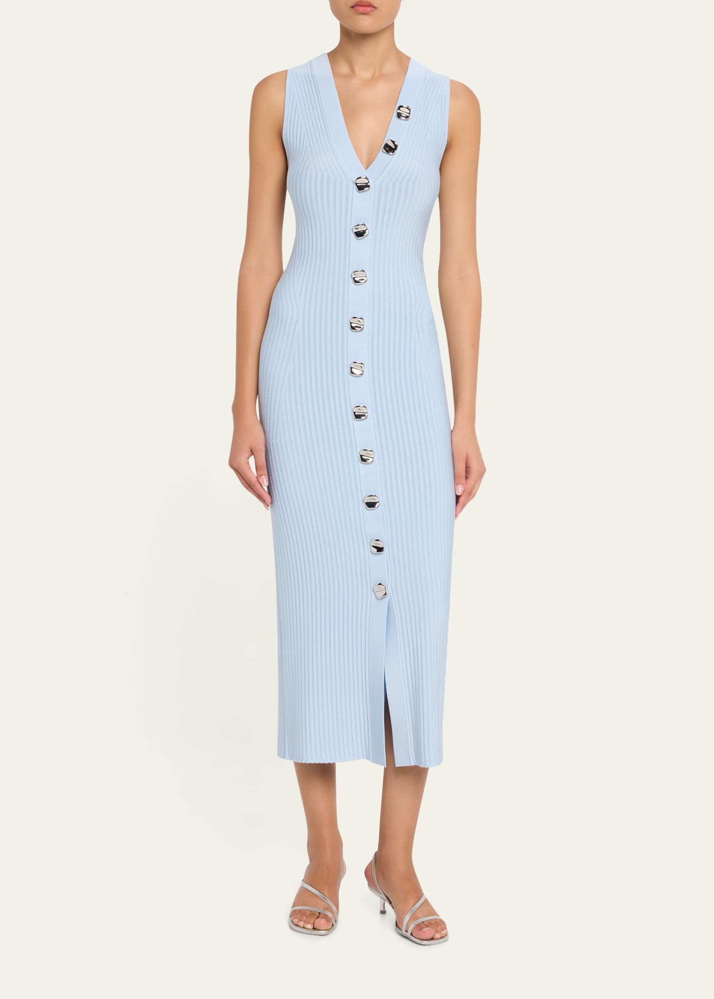 ribbed midi dress sleeveless The Elena Sleeveless Ribbed Knit Midi Dress  graced