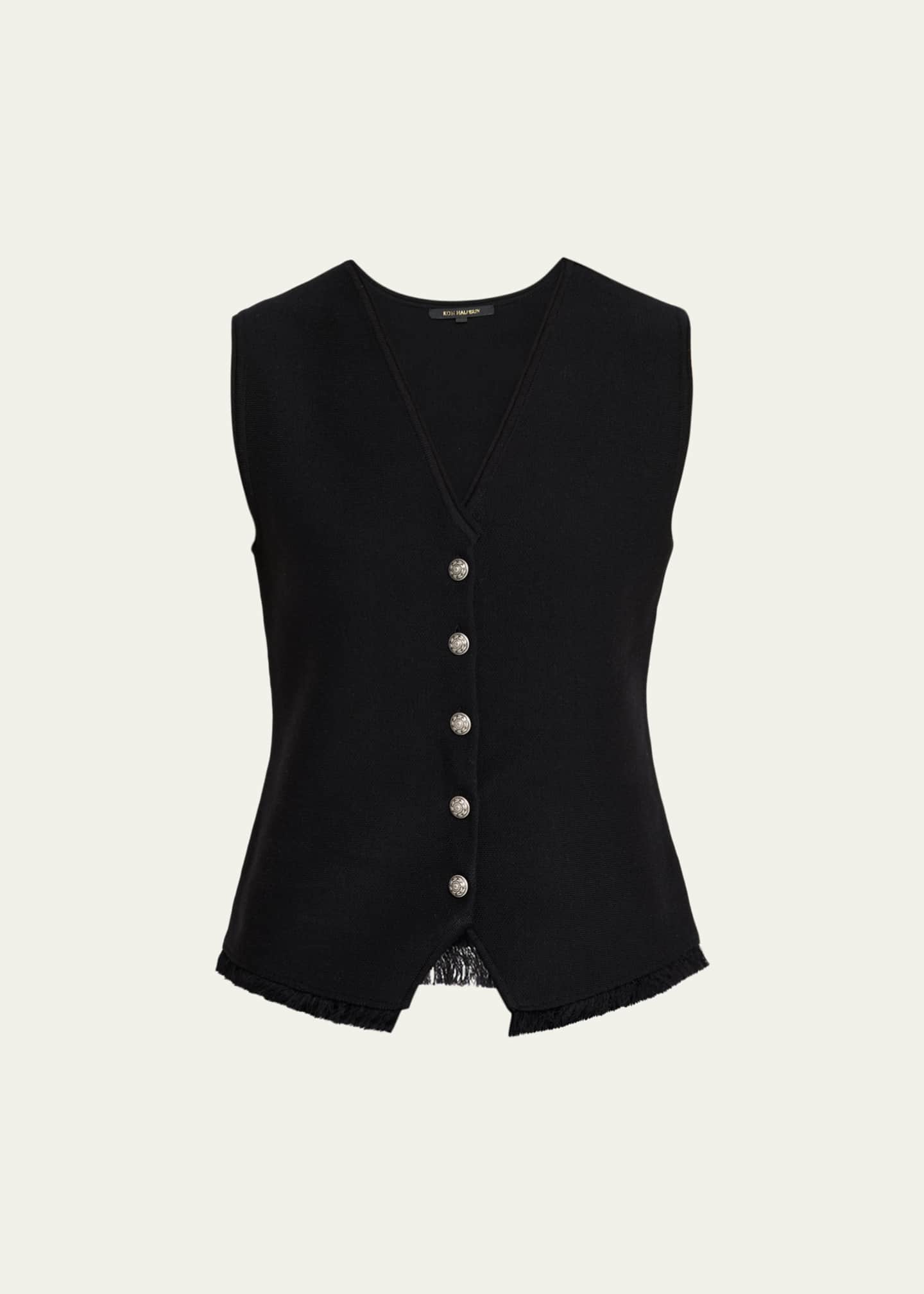 Kobi Halperin Anya Fringe-Hem Knit Vest - Bergdorf Goodman