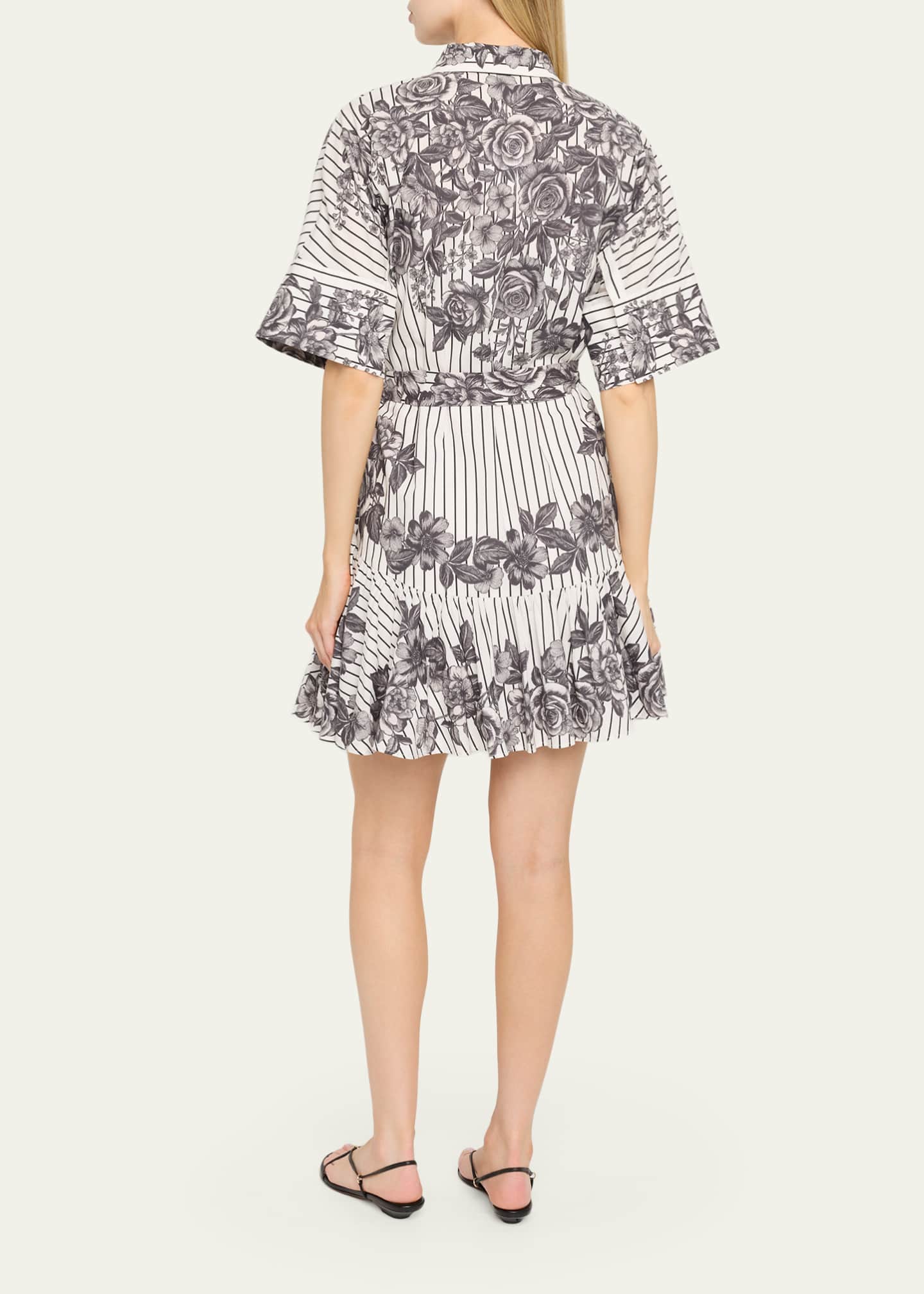 Kobi Halperin Hayden Belted Mini Dress, White/Black, Women's, Sml