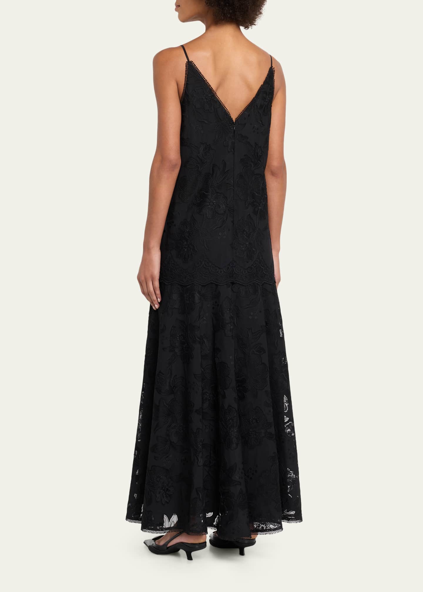 kobi halperin lace dress Kobi Halperin Women's Robbie 3D Floral Lace Maxi Dress - Black