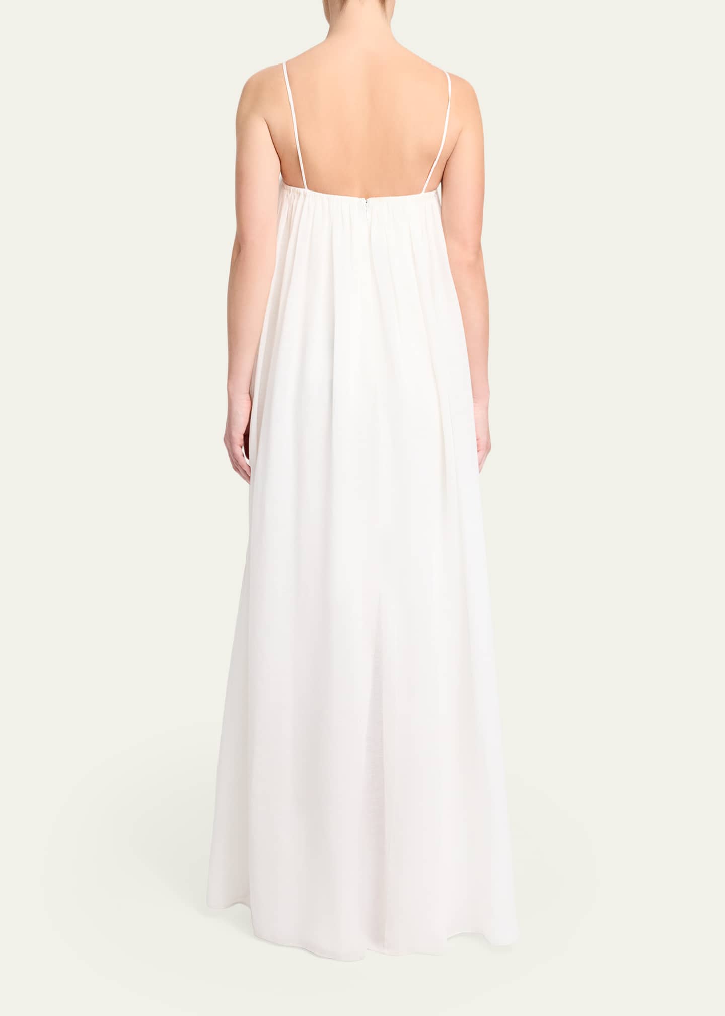 white shirred maxi dress boohoo Women's Cotton Poplin Shirred Bodice Puff Sleeve Maxi Dress in White | Size: 12