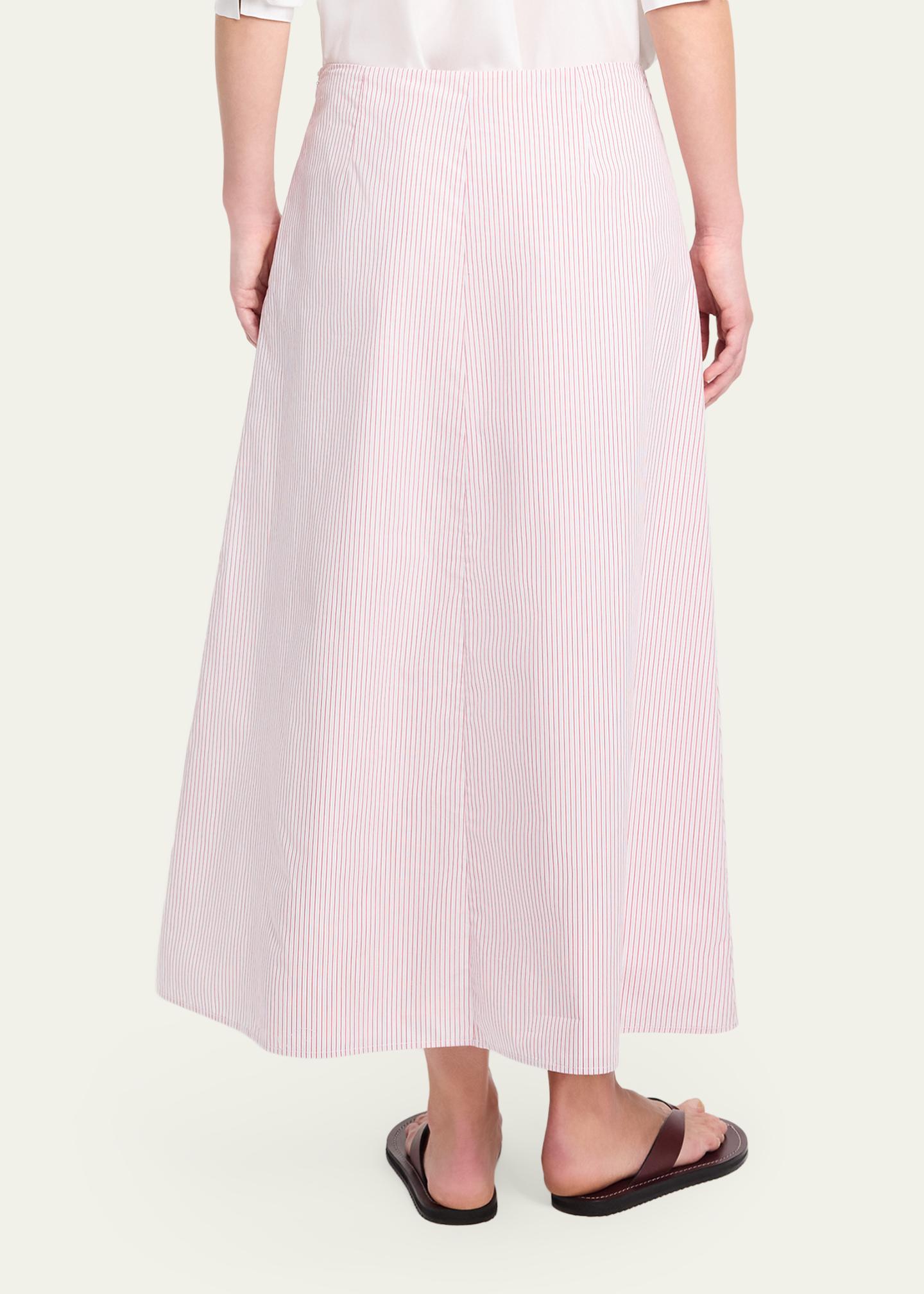 TWP Striped Cotton A-Line Skirt - Bergdorf Goodman