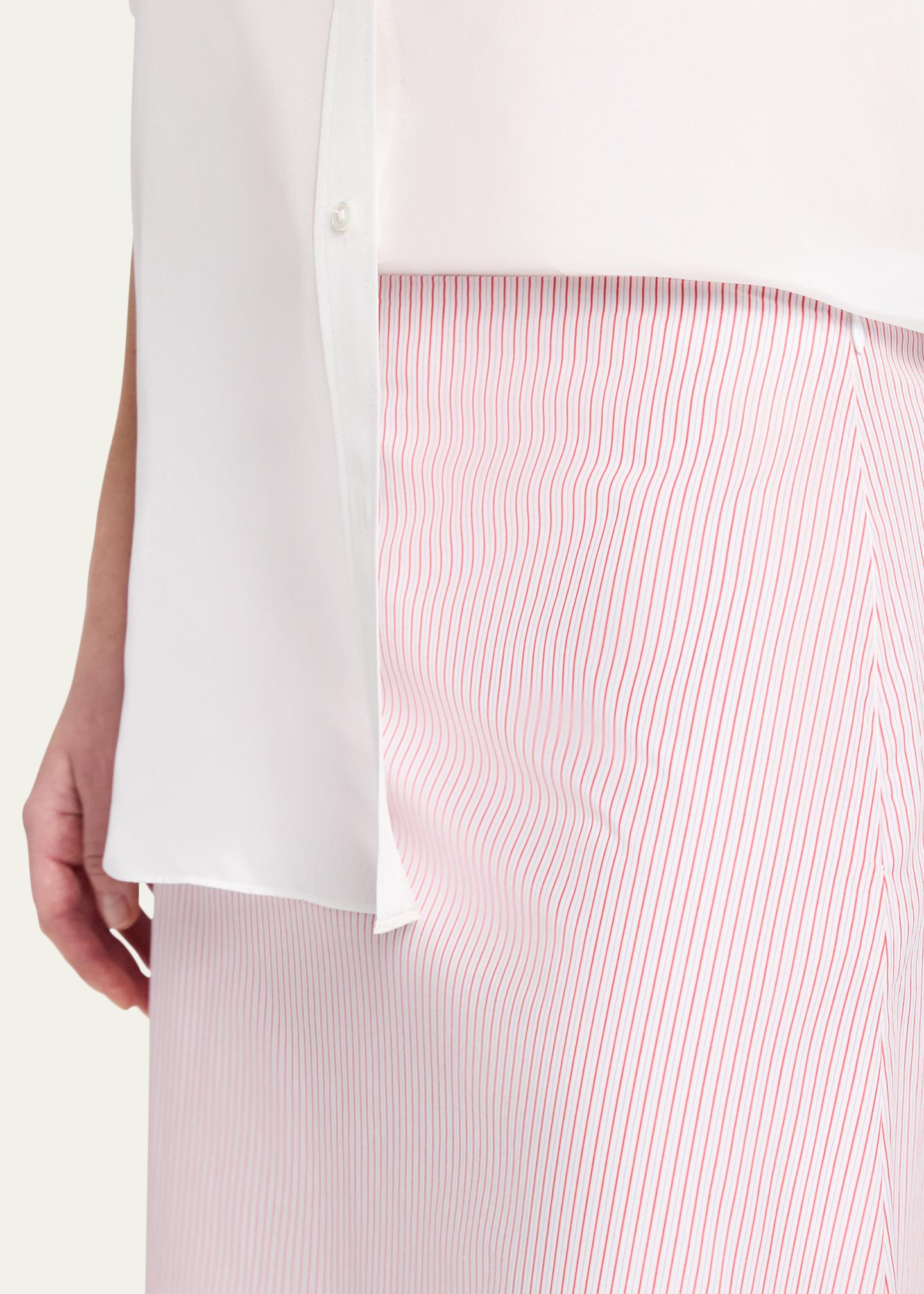 TWP Striped Cotton A-Line Skirt - Bergdorf Goodman