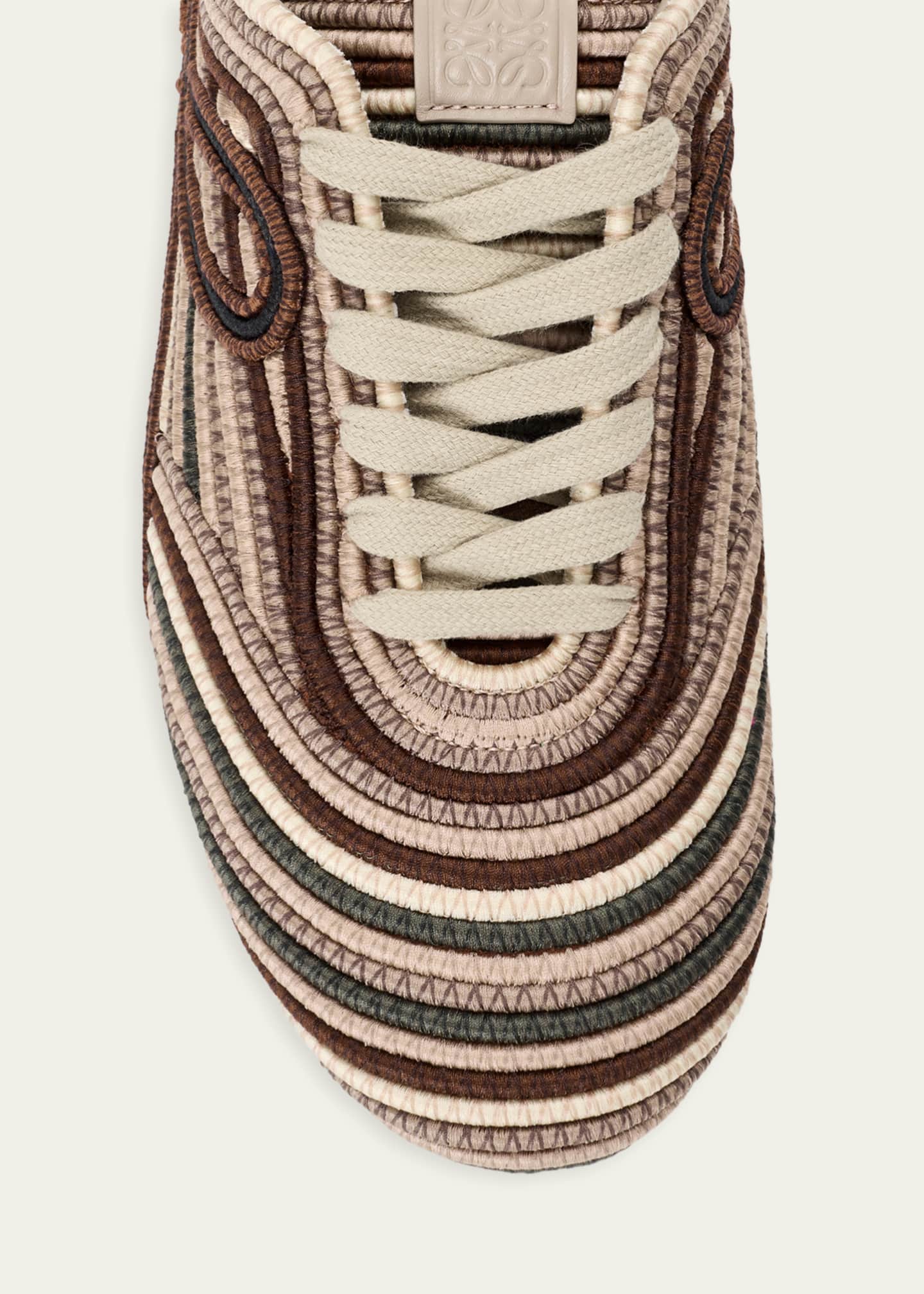 LOEWE ローヒール　23.5 Loewe x Paula's Ibiza Men's Yago Multi-Corded Low-Top Sneakers