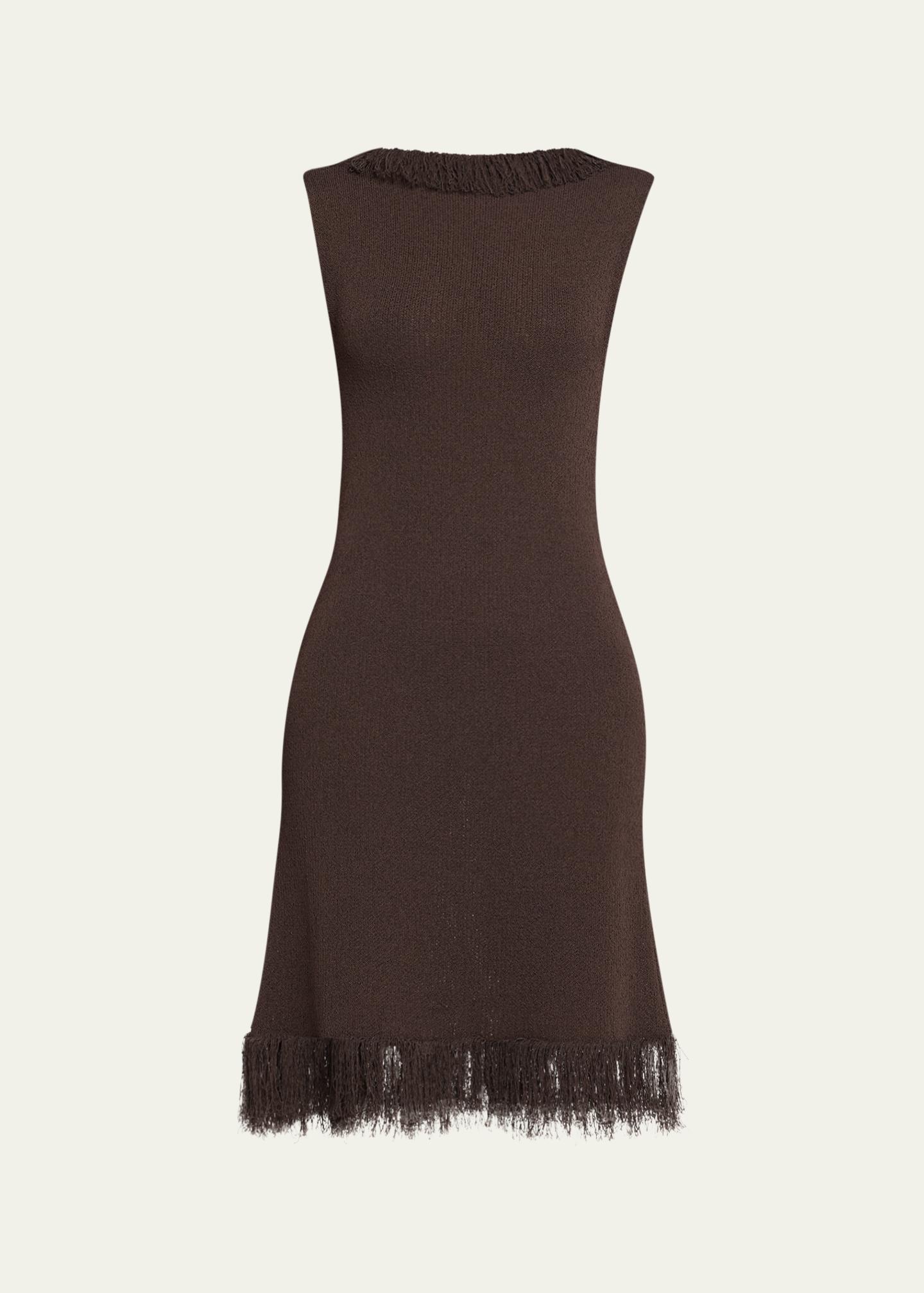 Proenza Schouler Saski Textured Fringe Dress - Bergdorf Goodman