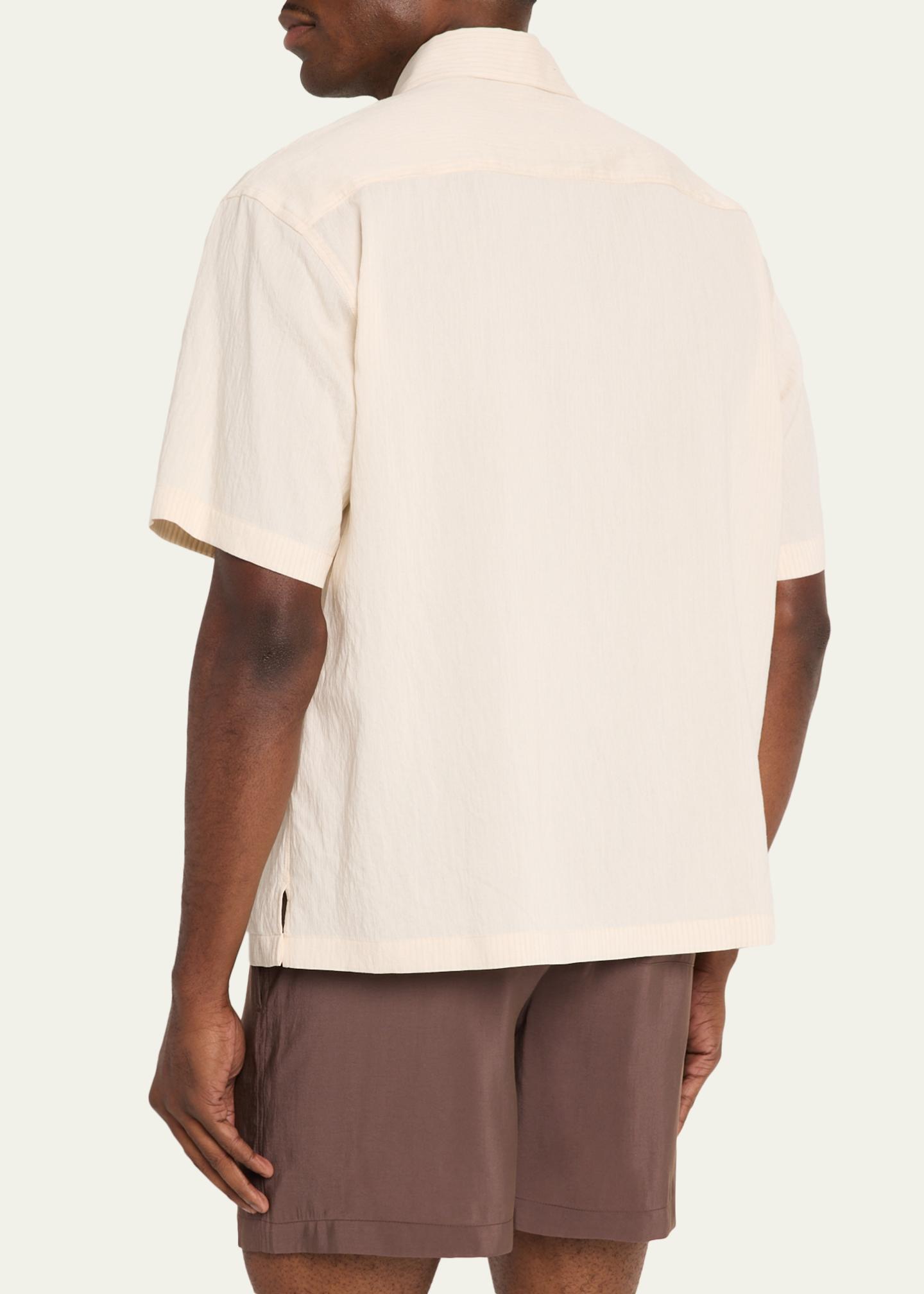 FRAME Men's Viscose Blend Pocket Short-Sleeve Shirt - Bergdorf Goodman