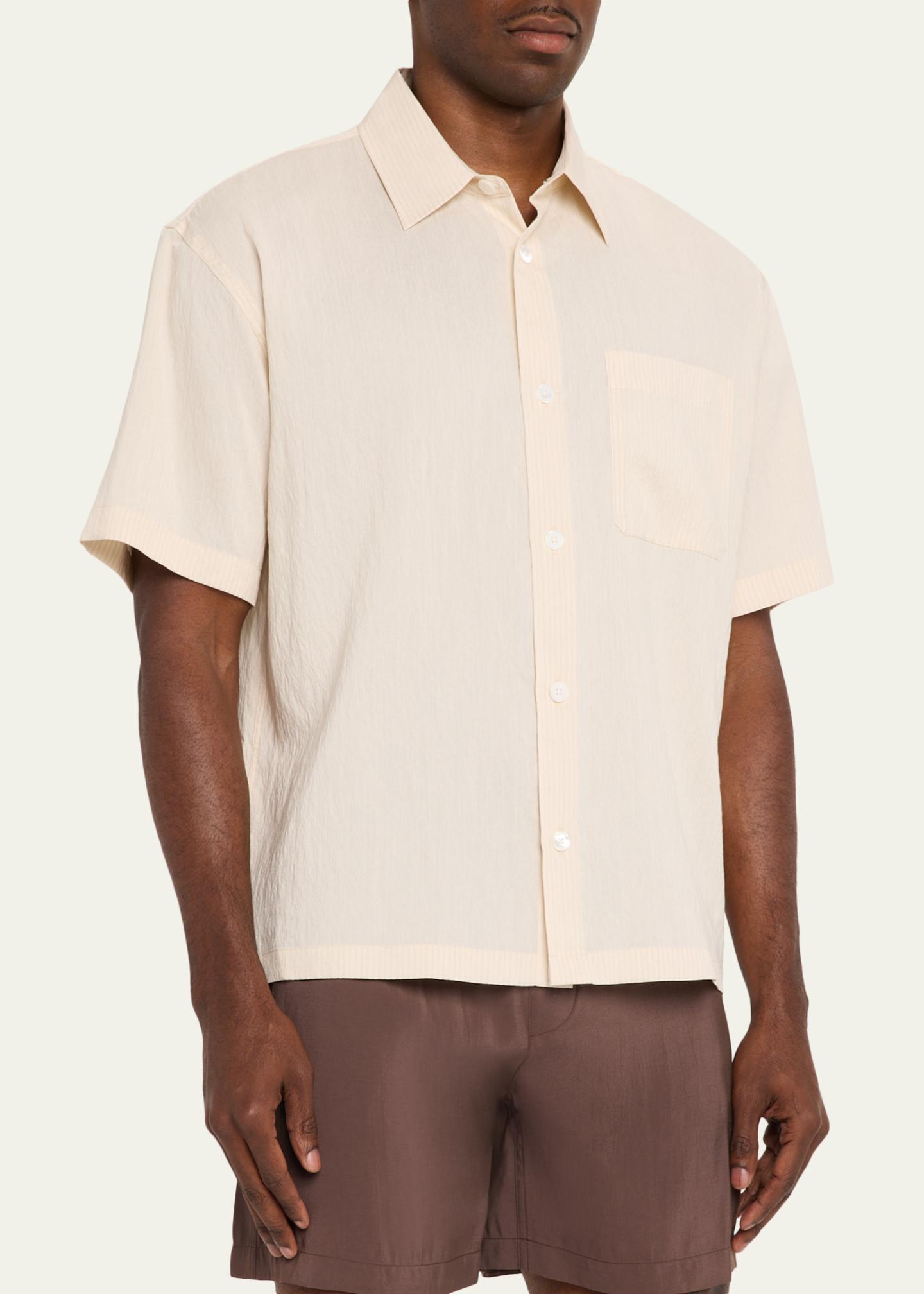 FRAME Men's Viscose Blend Pocket Short-Sleeve Shirt - Bergdorf Goodman